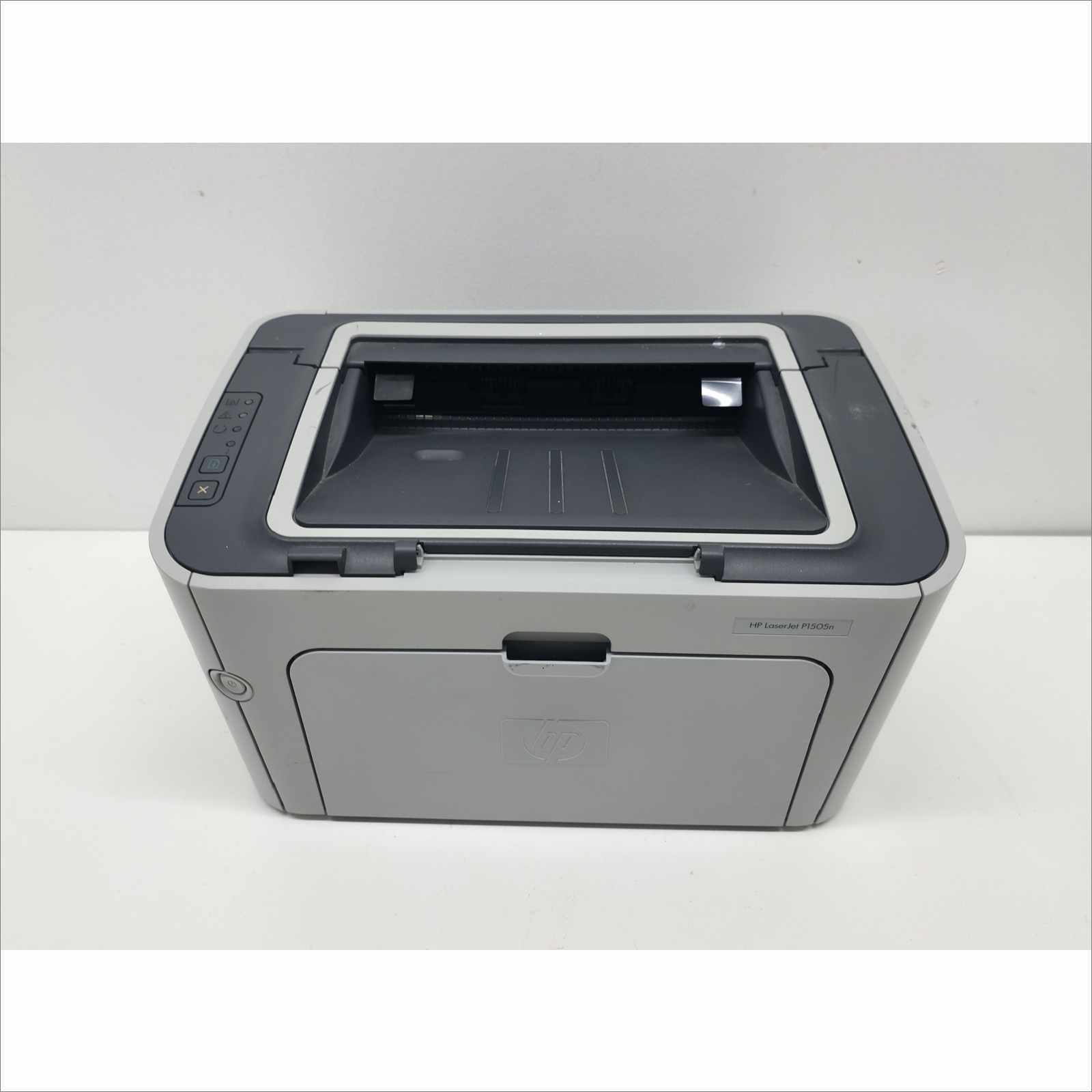 This HP LaserJet P1505n Workgroup Compact Monochrome Laser Printer (PN# CB413A) is guaranteed to be in good working and physical condition with normal cosmetic wear from prior use. It was tested with the following notes from our testing technician: Printer powered on successfully. Network and USB connections tested – data transfer verified. Print function verified (print quality as pictured). Page Count (PGC#): Not specified. Features & Specs: Model: HP LaserJet P1505n Product Number (PN#): CB413A Serial Number: VND3C40601 Printing Technology: Monochrome Laser Print Speed: Up to 24 ppm Resolution: 600 × 600 dpi (HP FastRes 1200) Processor: 266 MHz Memory: 2 MB Connectivity: USB 2.0, Ethernet Paper Input Capacity: 250 sheets Output Tray Capacity: 125 sheets Duty Cycle: Up to 8,000 pages/month Dimensions (W × H × D): 14.6″ × 9.6″ × 9.5″ Weight: 13 lbs Includes: 1x HP LaserJet P1505n Workgroup Compact Monochrome Laser Printer Does Not Include: Toner cartridge Power cable or USB cable Any other accessories not listed or pictured above Shipping Data: Unit dimensions (W × H × D): 14.6″ × 9.6″ × 9.5″ Unit weight: 13 lbs Shipping dimensions (W × H × D): 20.6″ × 15.6″ × 15.5″ Estimated shipping weight: 15 lbs ⚠️ Condition Note: Tested and functional. Toner and cables not included. ⚠️ Shipping Note: Toner cartridges are not shipped due to leakage and spill risks during transit. Buyers should install their own toner upon setup.
