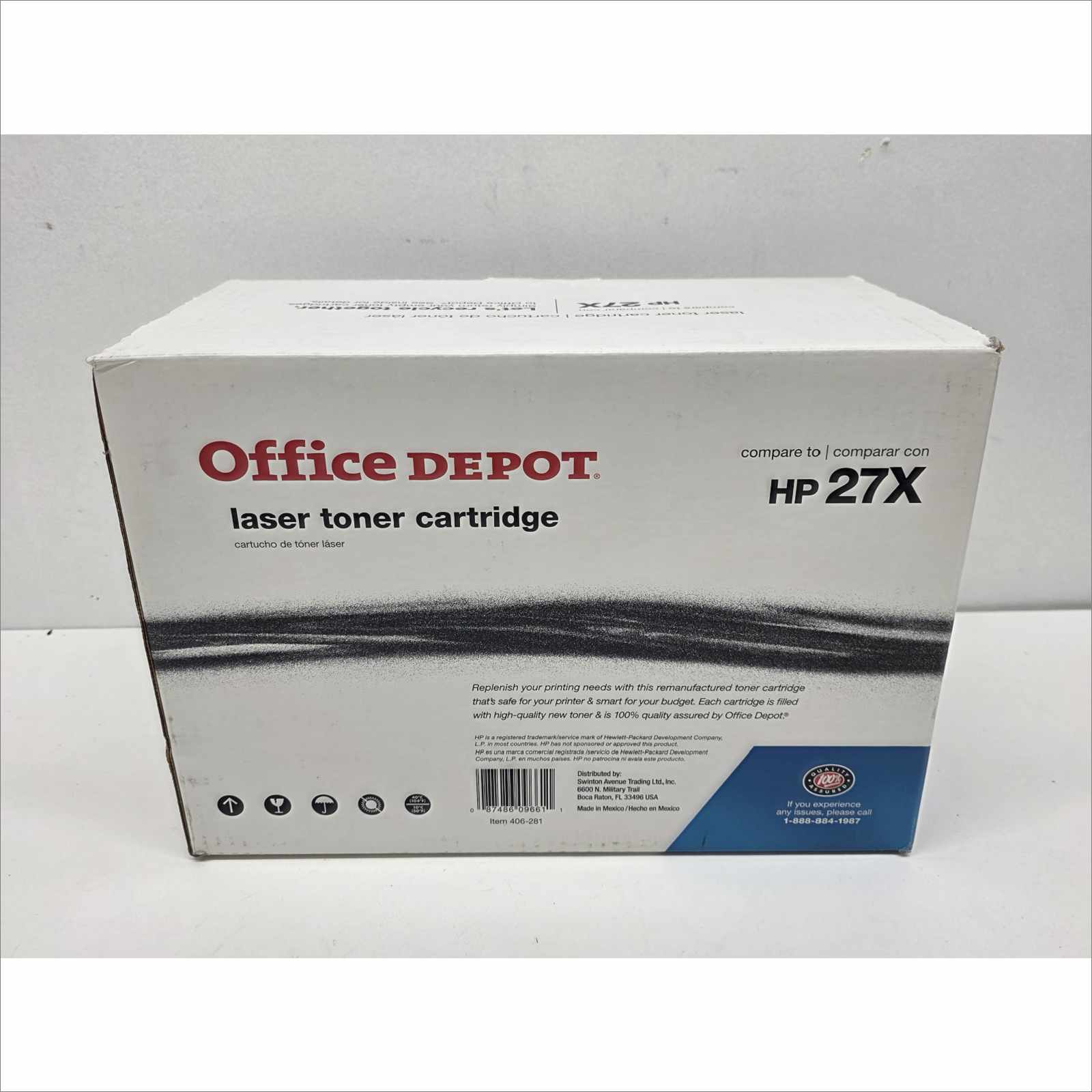 New Office Depot Compatible HP 27X (C4127X) Black Toner Cartridge for HP LaserJet 4000 / 4050 Series – Sealed Retail Packaging