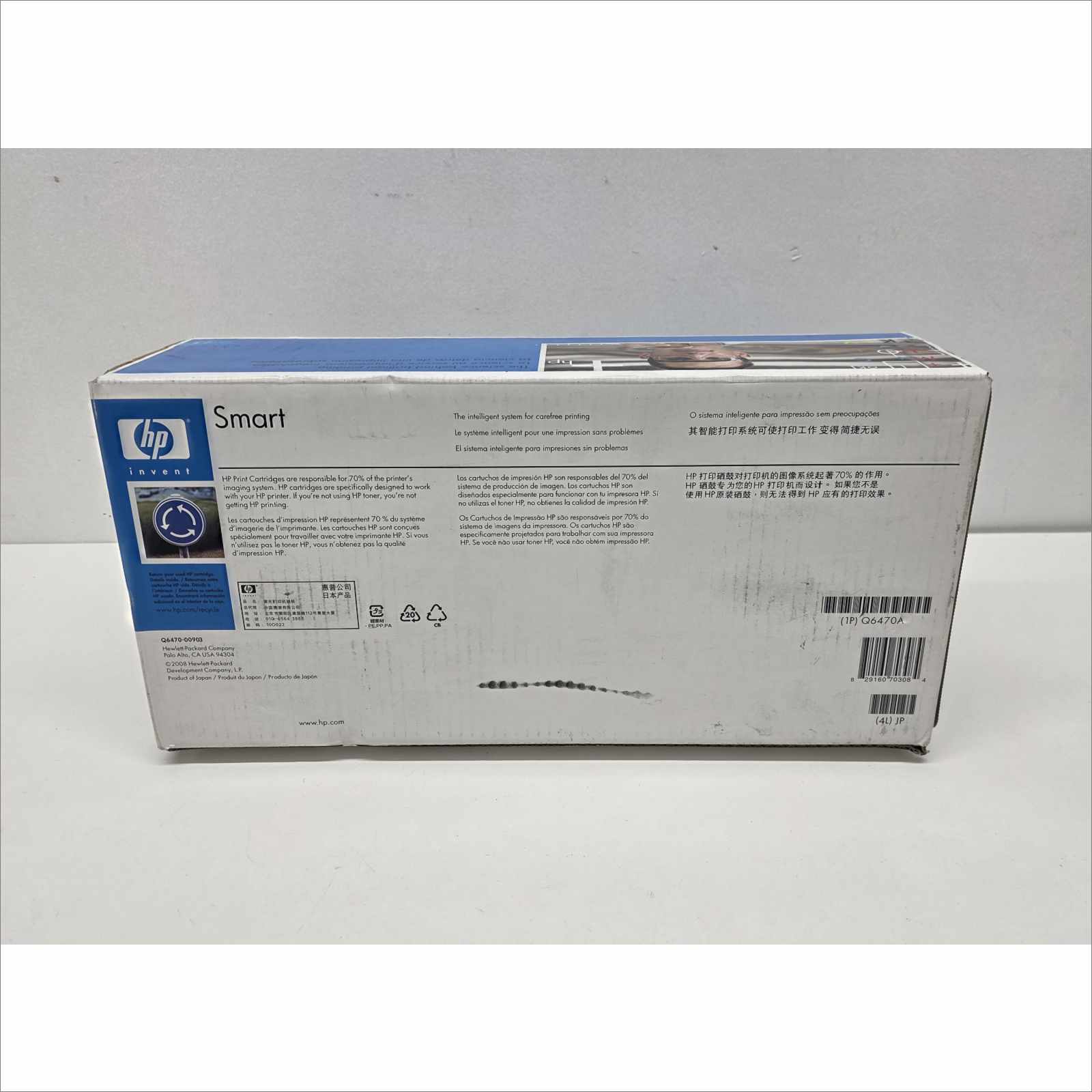 New OEM HP Color LaserJet Black Print Cartridge Q6470A for HP LaserJet CP3505 / 3600 / 3800 Series – Sealed OEM Packaging