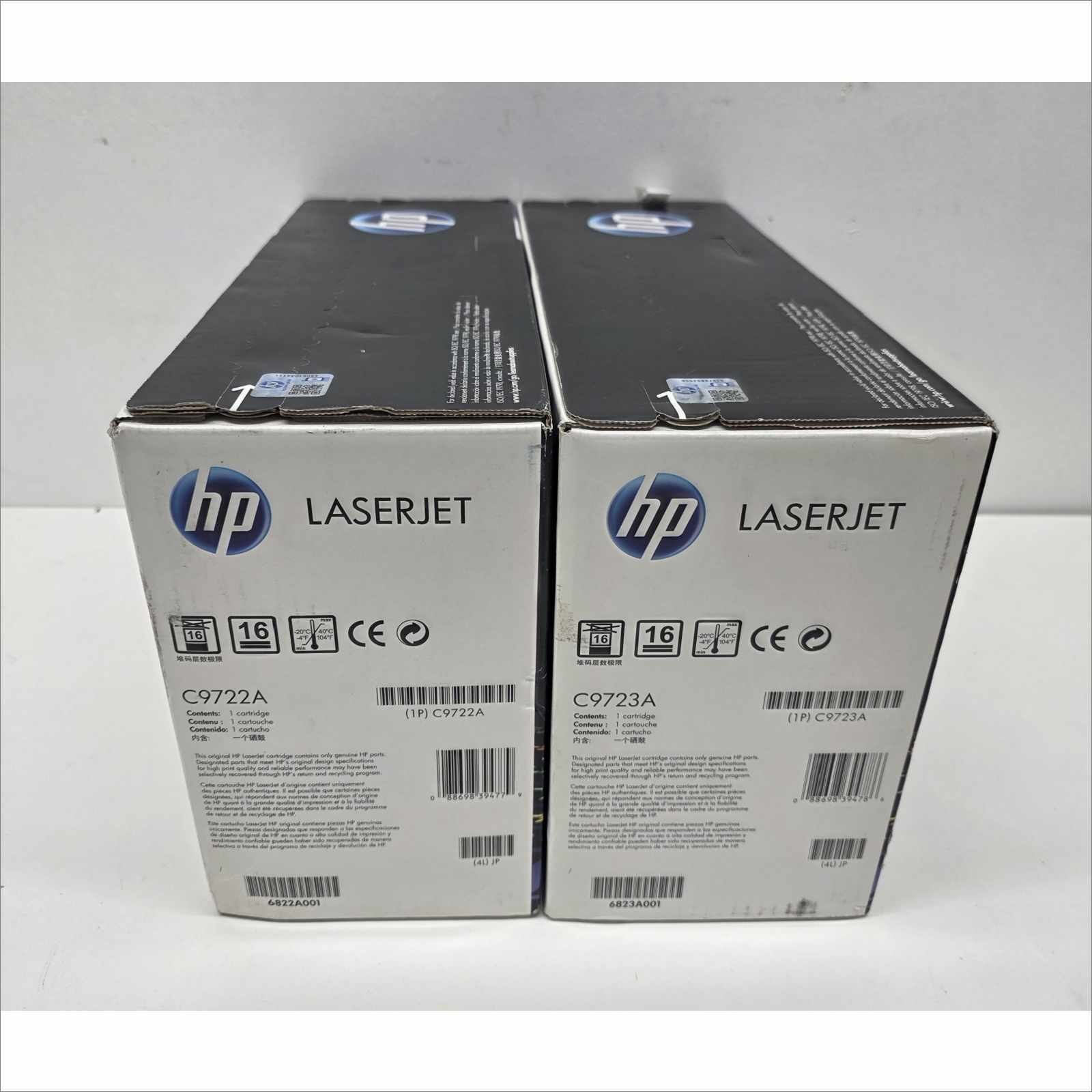 New OEM Lot of 2x HP 641A Color Toners – Yellow C9722A / Magenta C9723A – For HP Color LaserJet 4600 / 4610 / 4650 Series – Sealed OEM Packaging