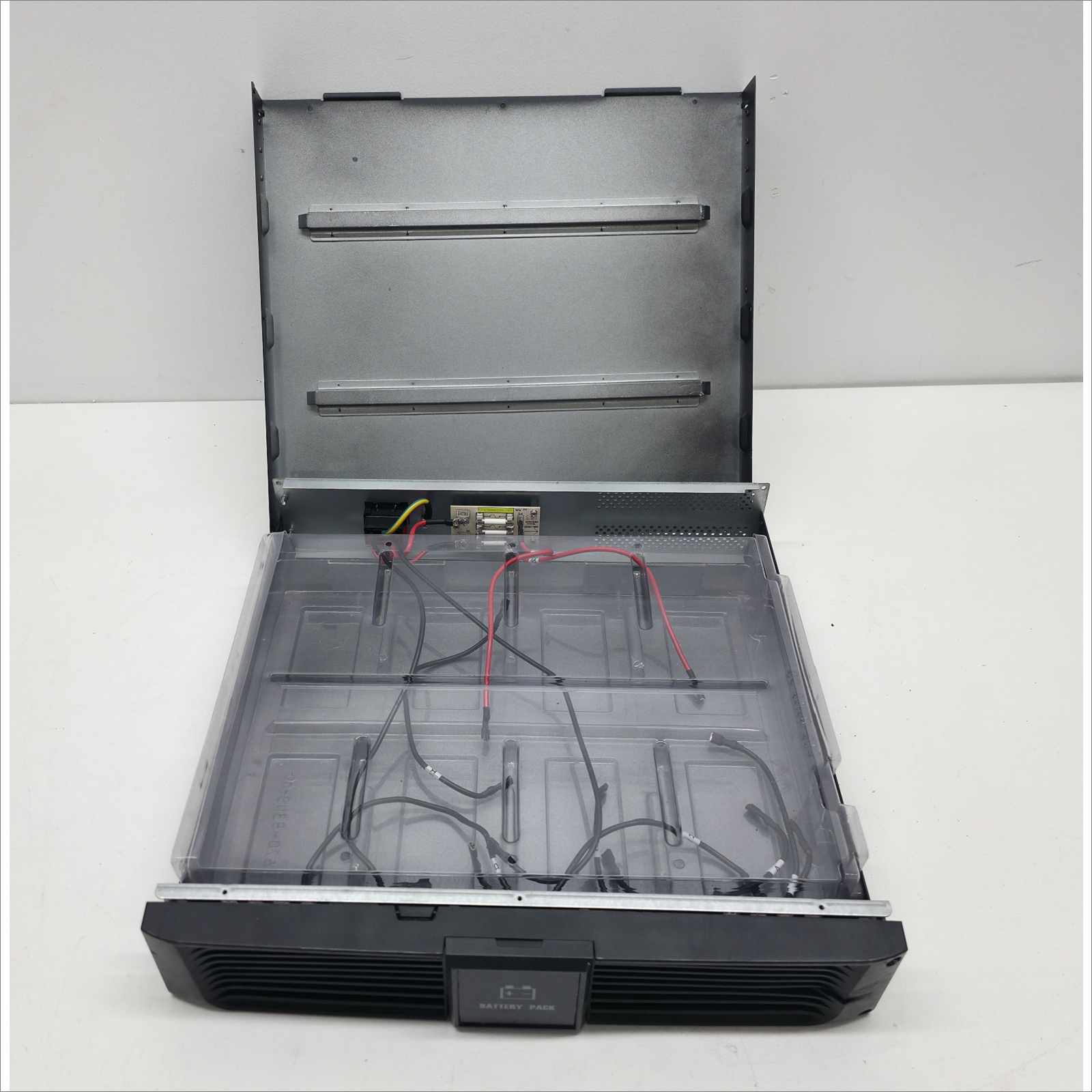 This Orion Power Systems NP2200RTX EBM External Battery Pack is guaranteed to be in good working and physical condition with normal cosmetic wear from prior use. It is designed to extend the runtime of compatible Orion Power Systems UPS units. It was tested with the following notes from our testing technician: Unit inspected and verified to connect properly with compatible Orion UPS models. All internal battery wiring, connectors, and padding are intact and in good condition. Housing and frame free from cracks, dents, or structural damage. ⚠️ Note: Internal batteries have been removed for safety and shipping compliance. Features & Specs: Model: NP2200RTX EBM Manufacturer: Orion Power Systems Type: External Battery Module (EBM) Nominal Voltage: 48V DC Compatibility: Orion Power Systems NP2200RTX and similar UPS units Battery Type: Sealed Lead Acid (removed – replacement required) Connector Type: DC interlink connector Form Factor: Rackmount (2U) Dimensions (W × H × D): 17.2″ × 3.5″ × 19.5″ Weight: 46 lbs (without batteries) Includes: 1x Orion Power Systems NP2200RTX EBM External Battery Pack All internal battery wiring and padding (batteries removed) Does Not Include: Batteries (removed for safety and shipping compliance) UPS main unit or DC interlink cable Rackmount rails or screws Any other accessories not listed or pictured above Shipping Data: Unit dimensions (W × H × D): 17.2″ × 3.5″ × 19.5″ Unit weight: 46 lbs (without batteries) Shipping dimensions (W × H × D): 23.2″ × 9.5″ × 25.5″ Estimated shipping weight: 53 lbs ⚠️ Condition Note: Tested and functional. Includes all battery wiring and padding. Batteries have been removed for shipping and will need replacement by the buyer.