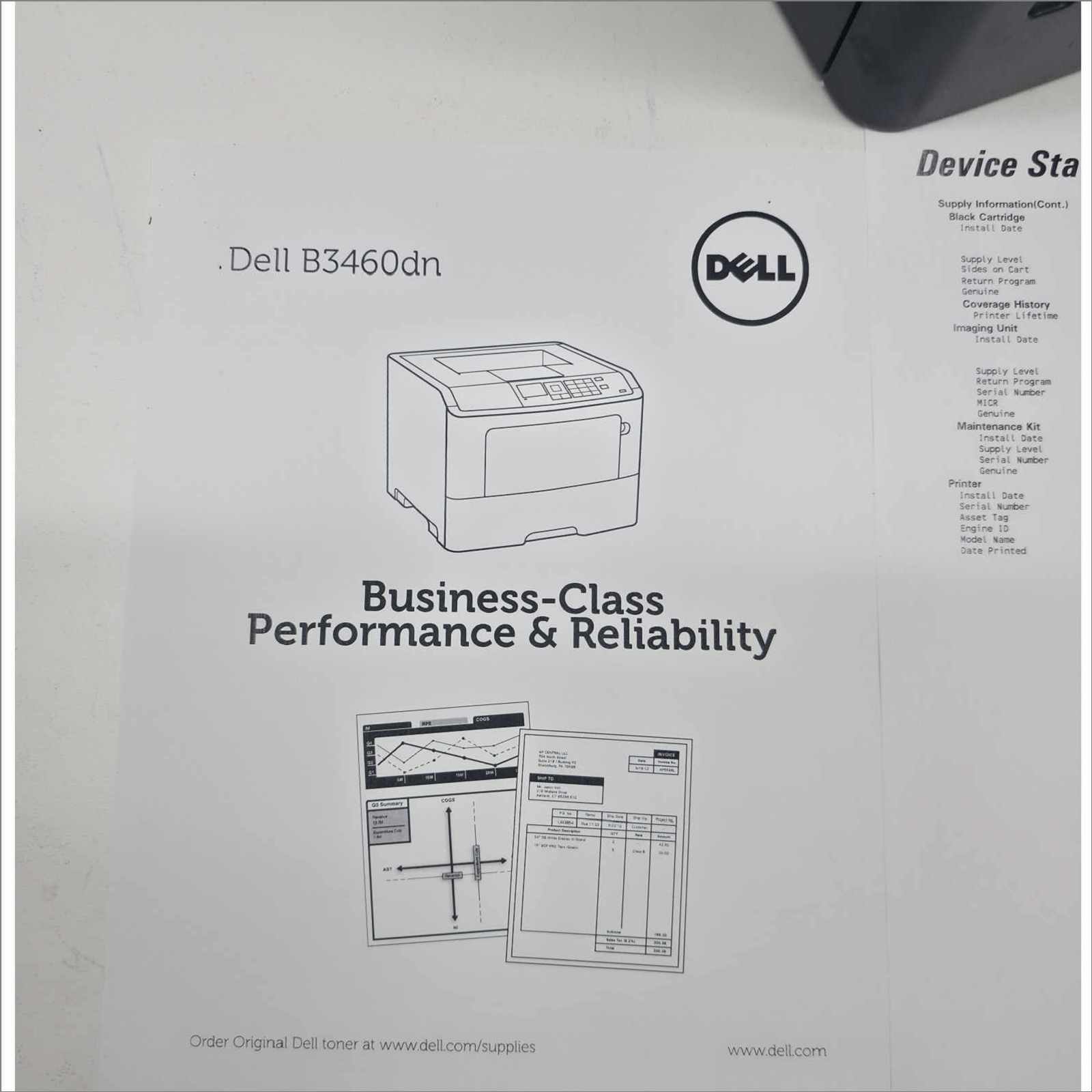 Dell B3460dn Monochrome Laser Printer – 5.9K Pages – Tested Working