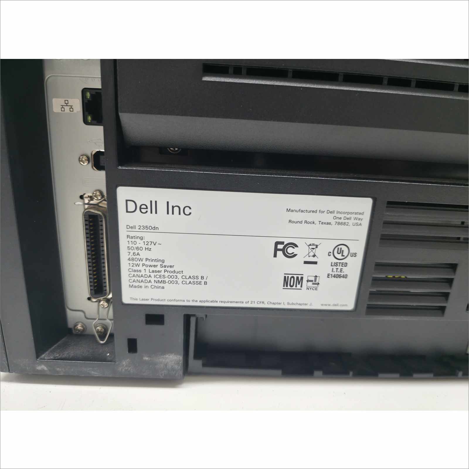 Dell 2350dn Monochrome Laser Printer 0TNW57 24K Pages Ethernet Parallel USB Tested Working