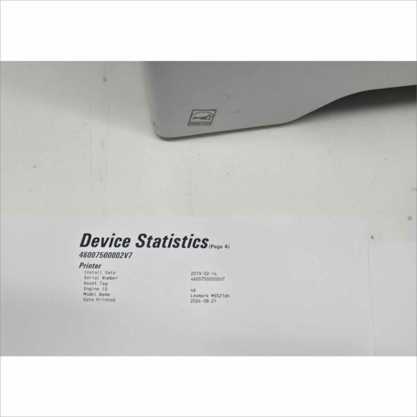 Lexmark MS521dn Monochrome Laser Printer – Page Count 57K – Tested Working