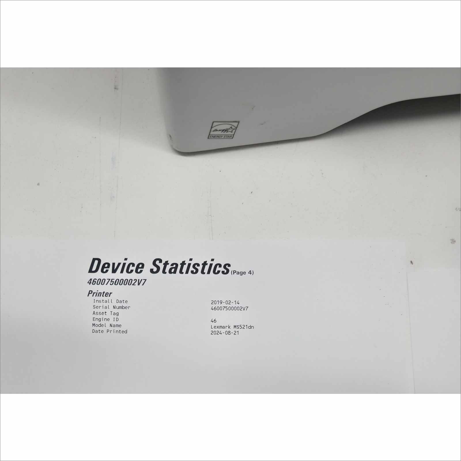 Lexmark MS521dn Monochrome Laser Printer – Page Count 57K – Tested Working