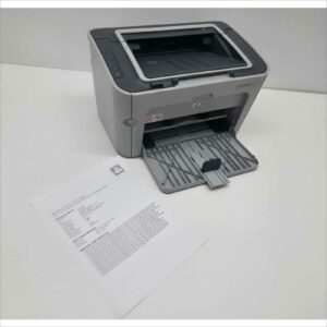 This HP LaserJet P1505n Workgroup Compact Monochrome Laser Printer (PN# CB413A) is guaranteed to be in good working and physical condition with normal cosmetic wear from prior use. It was tested with the following notes from our testing technician: Printer powered on successfully. Network and USB connections tested – data transfer verified. Print function verified (print quality as pictured). Page Count (PGC#): Not specified. Features & Specs: Model: HP LaserJet P1505n Product Number (PN#): CB413A Serial Number: VND3C40601 Printing Technology: Monochrome Laser Print Speed: Up to 24 ppm Resolution: 600 × 600 dpi (HP FastRes 1200) Processor: 266 MHz Memory: 2 MB Connectivity: USB 2.0, Ethernet Paper Input Capacity: 250 sheets Output Tray Capacity: 125 sheets Duty Cycle: Up to 8,000 pages/month Dimensions (W × H × D): 14.6″ × 9.6″ × 9.5″ Weight: 13 lbs Includes: 1x HP LaserJet P1505n Workgroup Compact Monochrome Laser Printer Does Not Include: Toner cartridge Power cable or USB cable Any other accessories not listed or pictured above Shipping Data: Unit dimensions (W × H × D): 14.6″ × 9.6″ × 9.5″ Unit weight: 13 lbs Shipping dimensions (W × H × D): 20.6″ × 15.6″ × 15.5″ Estimated shipping weight: 15 lbs ⚠️ Condition Note: Tested and functional. Toner and cables not included. ⚠️ Shipping Note: Toner cartridges are not shipped due to leakage and spill risks during transit. Buyers should install their own toner upon setup.