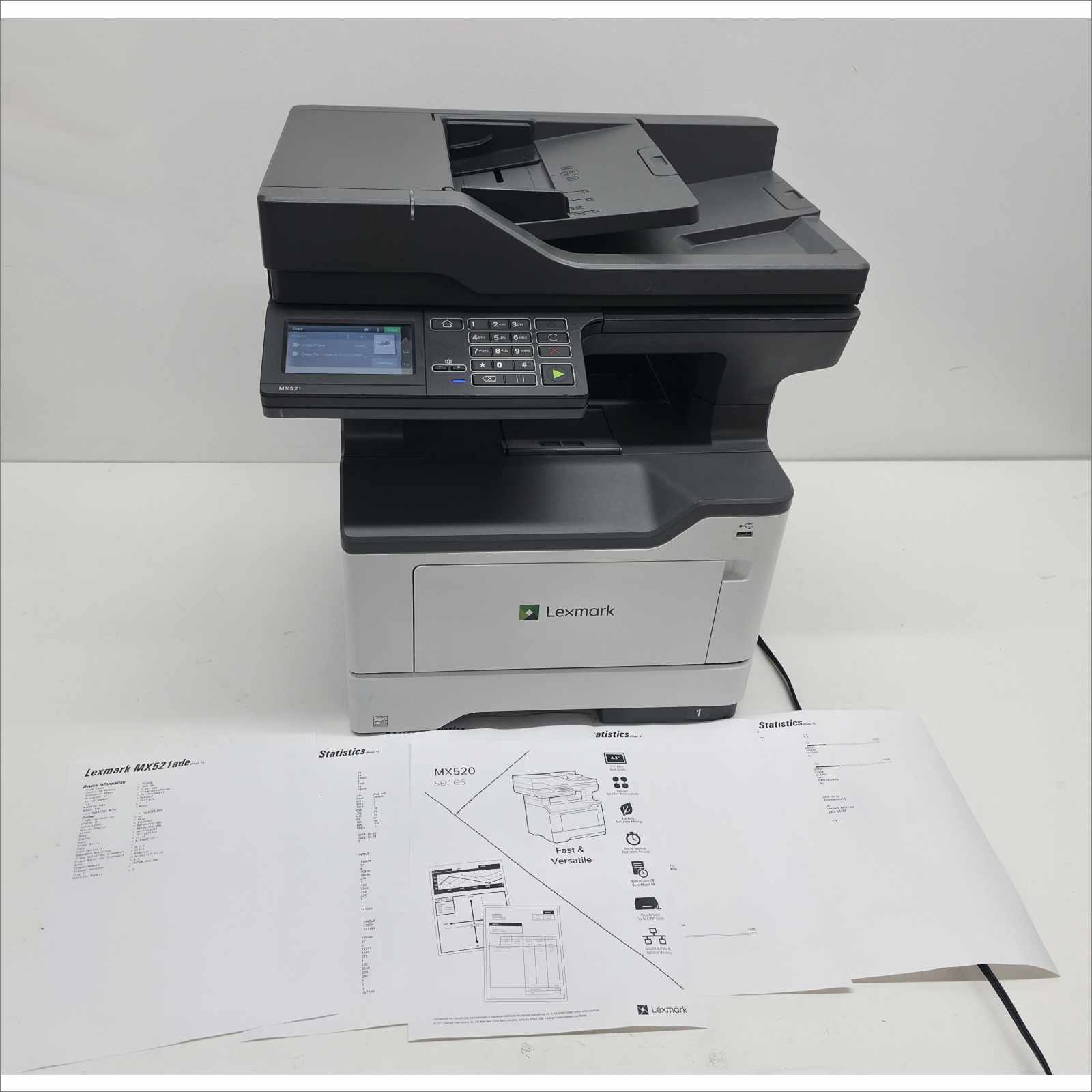 Lexmark MX521ade Monochrome Laser Printer – 151K Pages – Tested Working