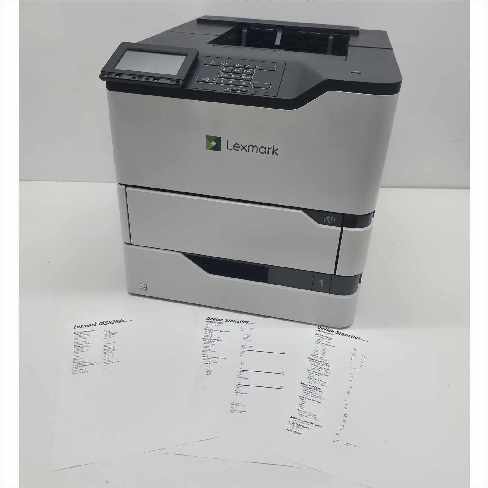 Lexmark MS826de Monochrome Duplex 70 ppm Laser Printer - Low Count only 245 Pages