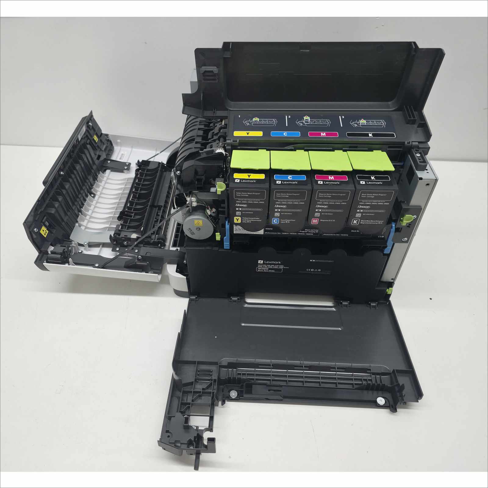 Lexmark CS521dn Color Laser Printer – Page Count 9 – Cracked Tray (Jams / Needs Replacement)