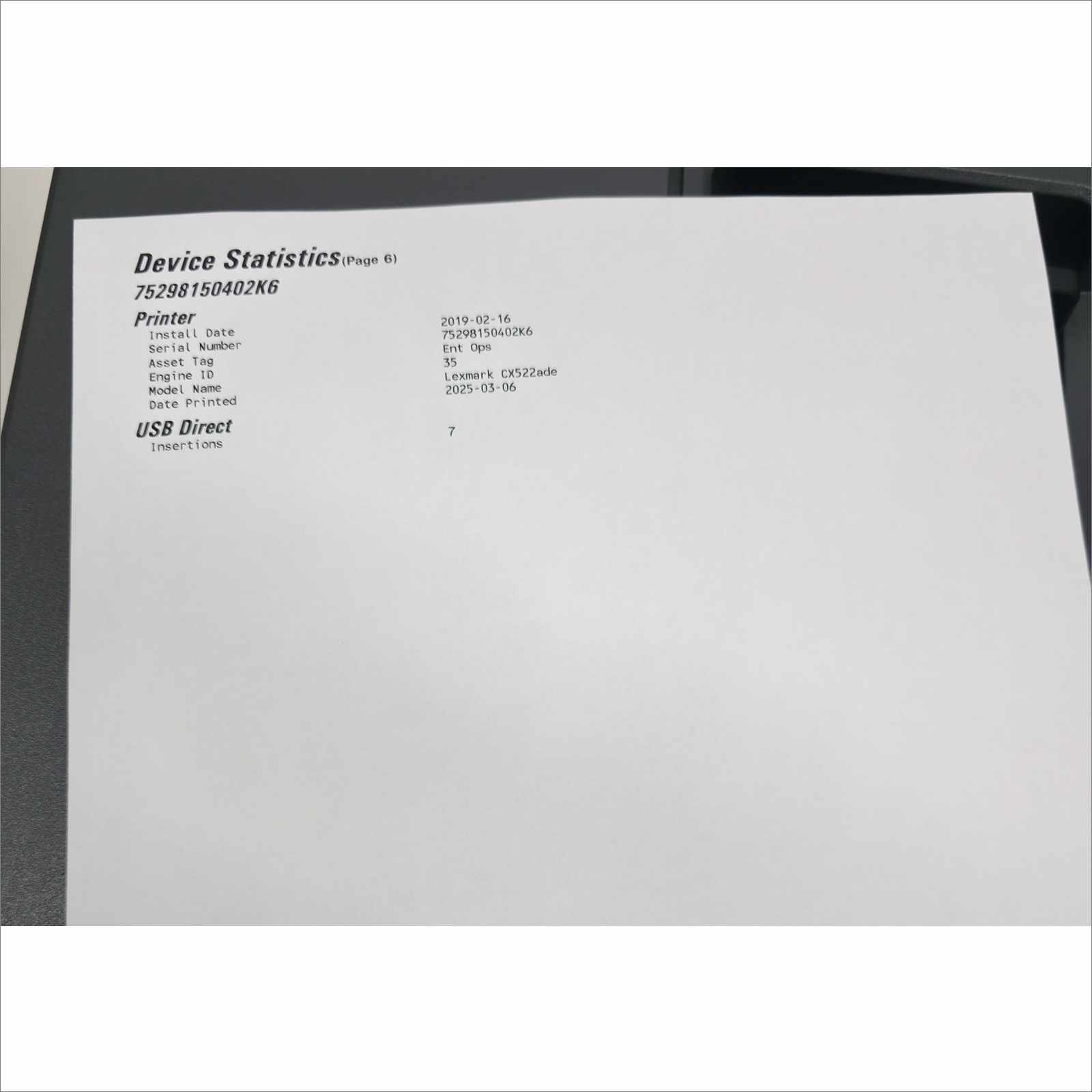 Lexmark CX522ade Color Laser Printer – Page Count 49K – Tested Working