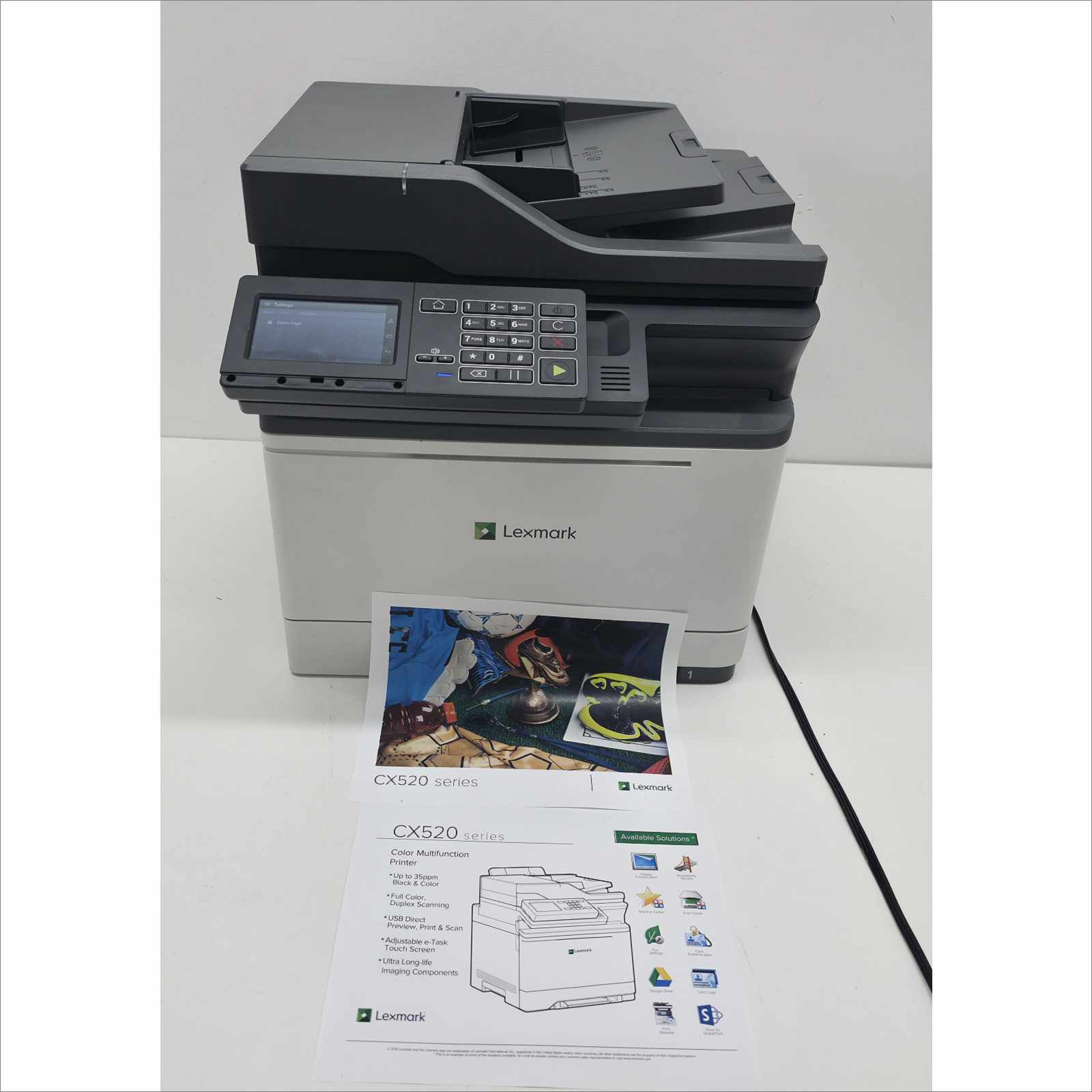 Lexmark CX522ade Color Laser Printer – Page Count 49K – Tested Working