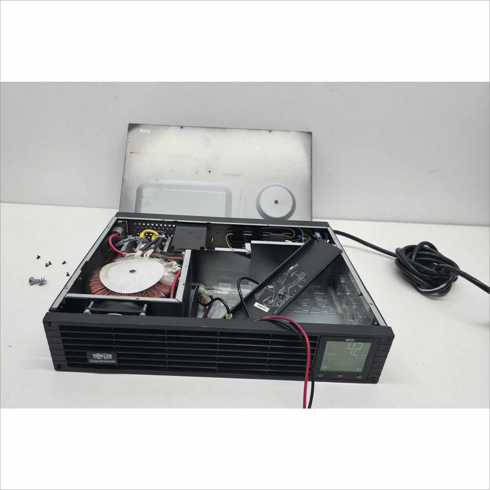 Tripp Lite SMART1500RMXL2U 2U Rackmount UPS – Includes Network Module, Battery Wiring & Padding (No Batteries) – Tested Working