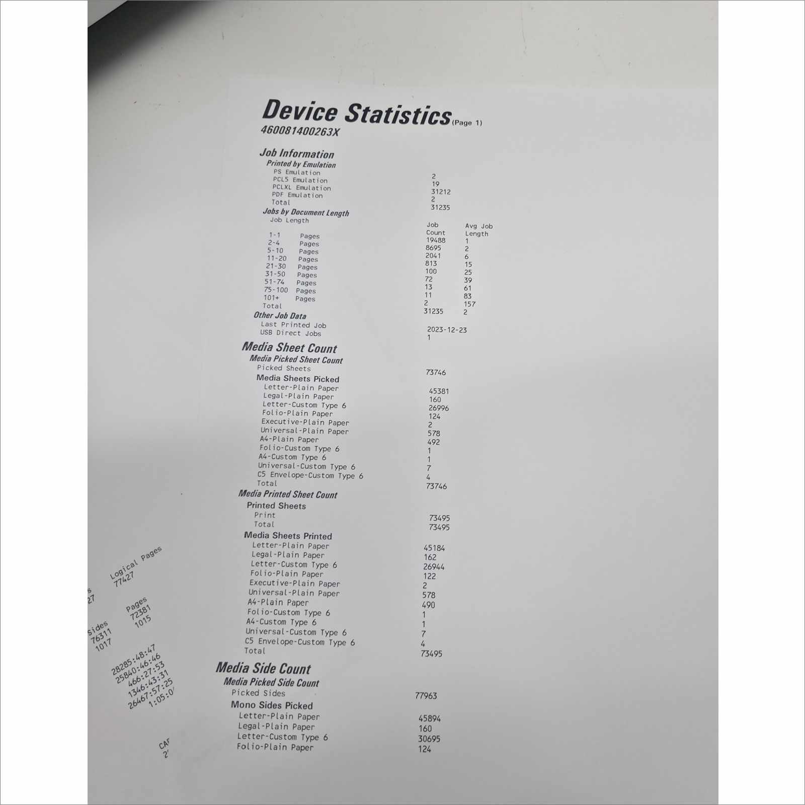 Lexmark MS621dn Monochrome Laser Printer – Page Count 73K – Tested Working