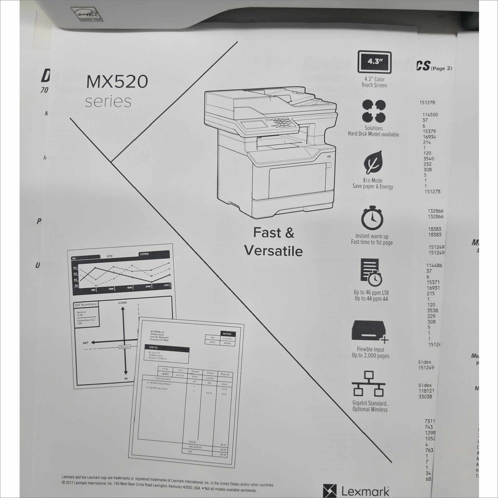 Lexmark MX521ade Monochrome Laser Printer – 151K Pages – Tested Working