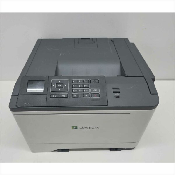 Lexmark CS521dn Color Laser Printer – Page Count 9 – Cracked Tray (Jams / Needs Replacement)