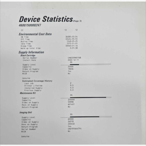 Lexmark MS521dn Monochrome Laser Printer – Page Count 57K – Tested Working