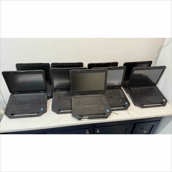 Lot of 9x Dell Latitude Rugged 5414 / 5404 Laptops – Mixed i3 / i5 / i7 Configurations – Fair Condition – No HDD, No Caddy, No Battery