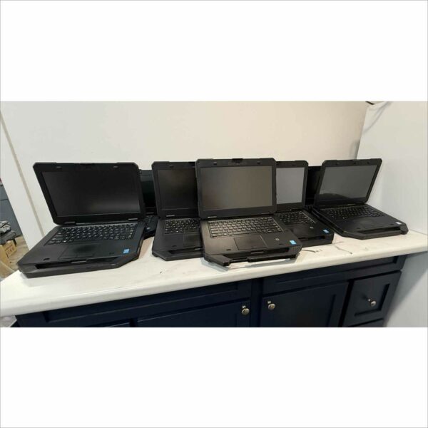 Lot of 9x Dell Latitude Rugged 5414 / 5404 Laptops – Mixed i3 / i5 / i7 Configurations – Fair Condition – No HDD, No Caddy, No Battery
