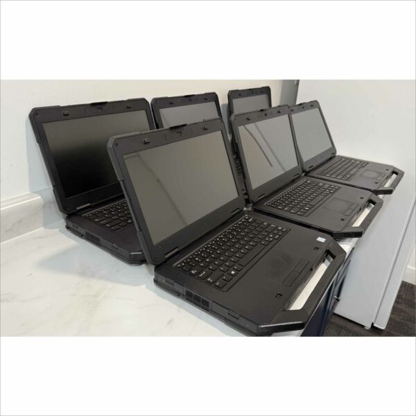 Lot of 6x Dell Latitude 14 Rugged 5414 Laptops – i5-6300U @ 2.4GHz / 8GB RAM / HD Display / 4G LTE / DVD – No HDD, No Caddy, No Battery