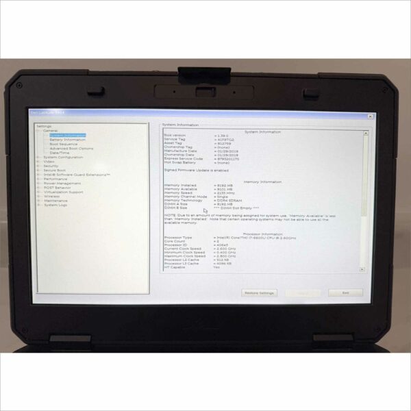 Lot of 2x Dell Latitude 14 Rugged 5414 Laptops – i7-6600U @ 2.6GHz / 8GB RAM / Touchscreen FHD – No HDD, No Caddy, No Battery