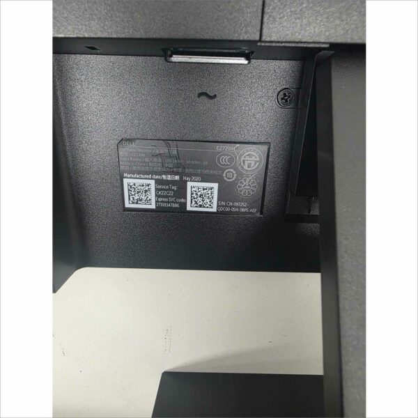 Lot of 2x Dell E2720H 27″ Monitors with Stands – FHD 1920×1080 LED Display