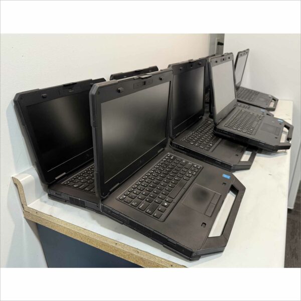 Lot of 9x Dell Latitude Rugged 5414 / 5404 Laptops – Mixed i3 / i5 / i7 Configurations – Fair Condition – No HDD, No Caddy, No Battery
