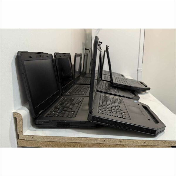 Lot of 9x Dell Latitude Rugged 5414 / 5404 Laptops – Mixed i3 / i5 / i7 Configurations – Fair Condition – No HDD, No Caddy, No Battery