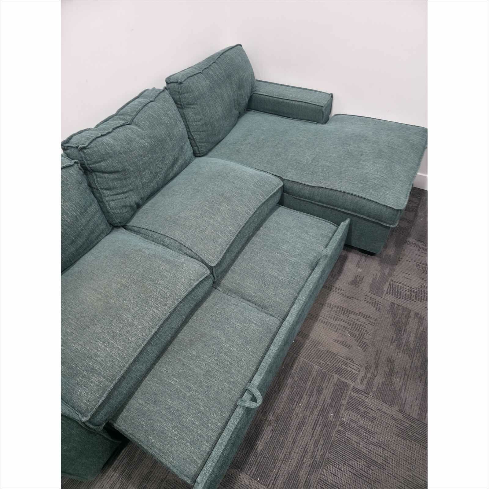 Celadon Sleeper Sofa Set w/ Desk Chair & File Cabinet – Office Furniture Lot