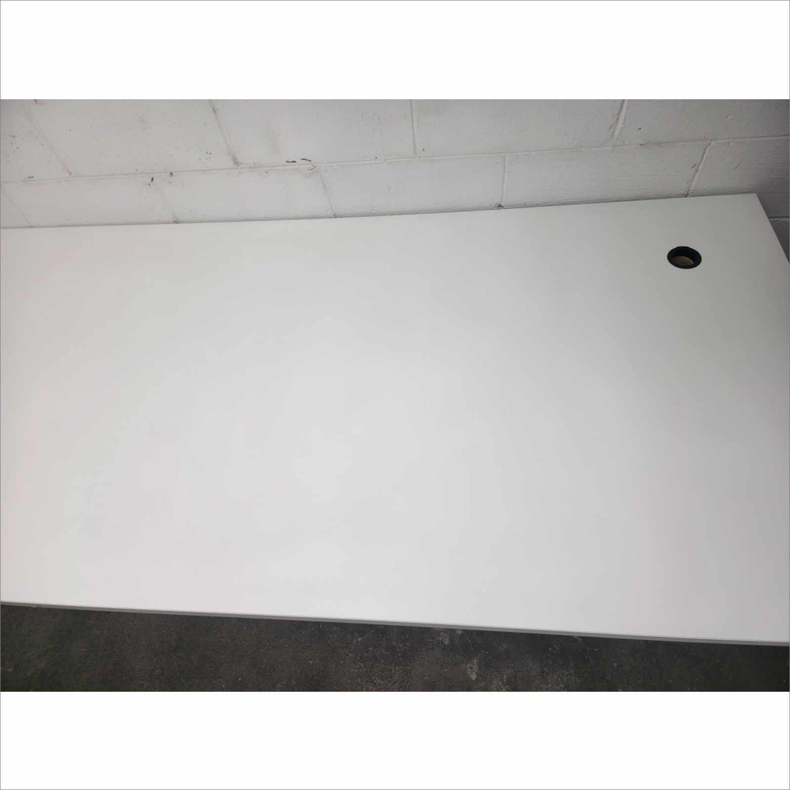 Steelcase 84×36 Laminate Work Table RATCL3672F with Silver Legs – White