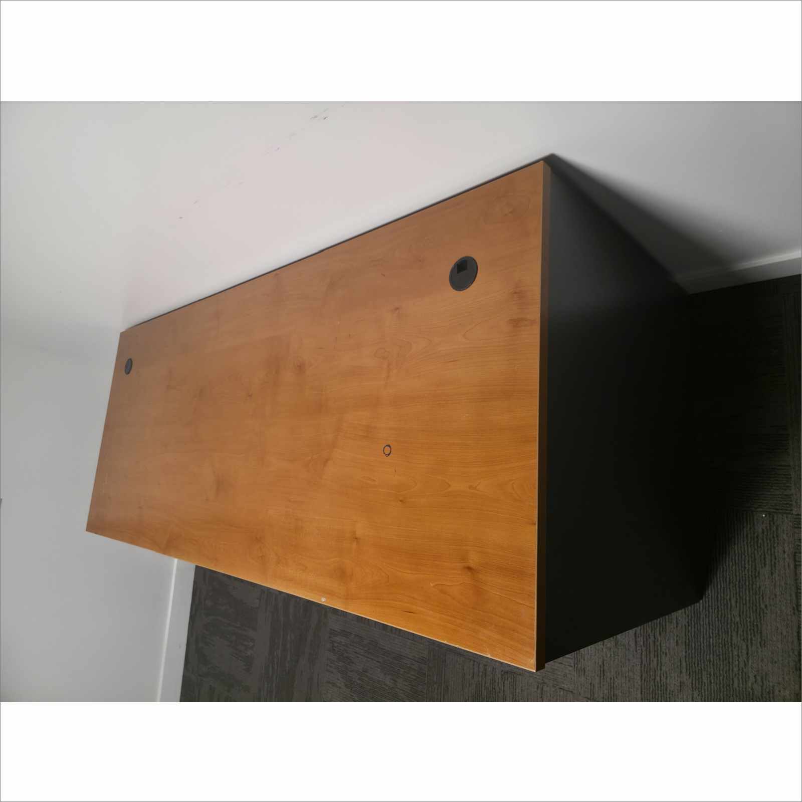 BBF Series C 72x30 WC72436 4-Piece Modular Office Desk Set Brown LEGO Style