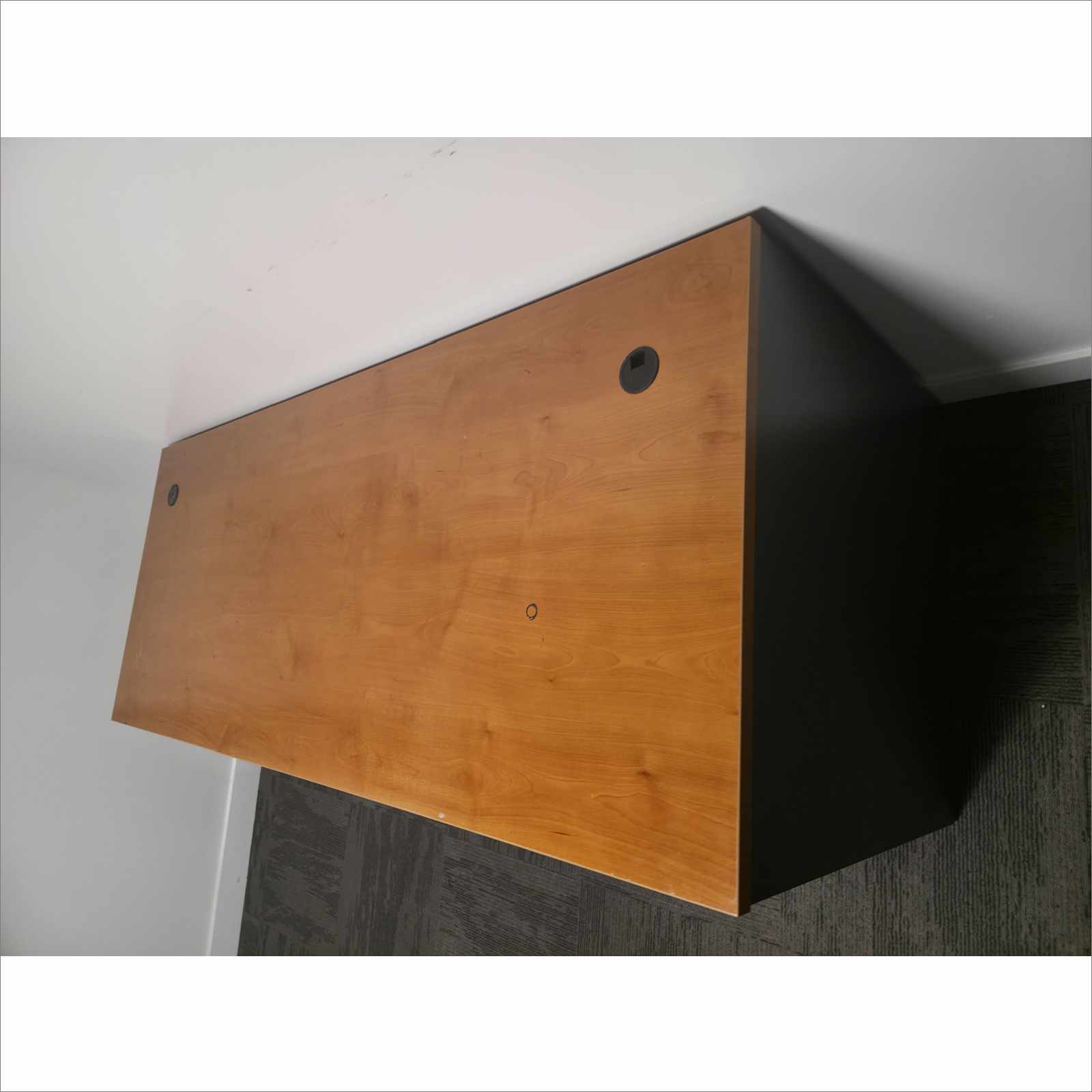 BBF Series C 72x30 WC72436 4-Piece Modular Office Desk Set Brown LEGO Style