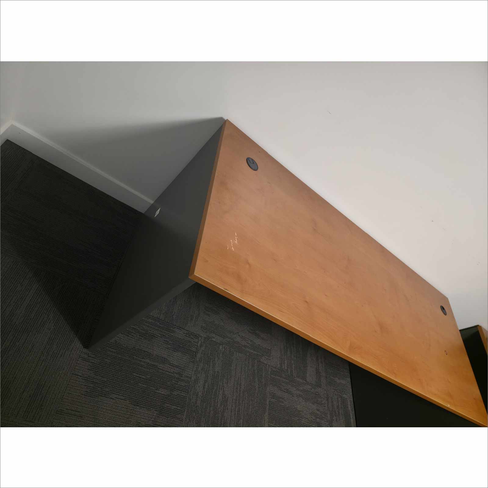 BBF Series C 72x30 WC72436 4-Piece Modular Office Desk Set Brown LEGO Style