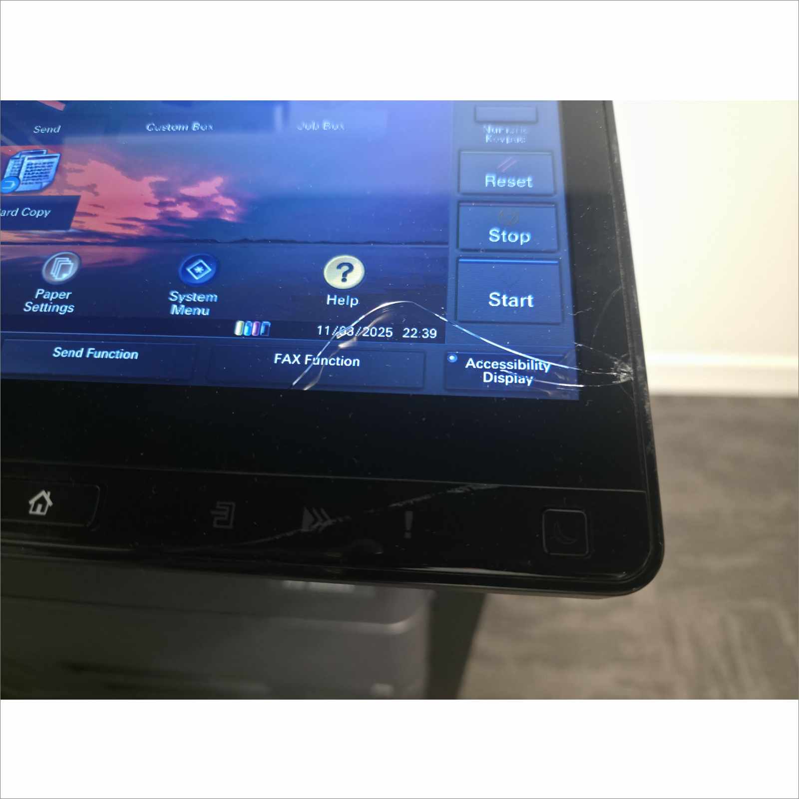 Kyocera TaskAlfa 5053ci A3 Color Laser MFP Copier Printer Scanner 50 ppm – w/ DF-7120 Finisher, PF-7110 Paper Feeder, DP-7160 Scanner