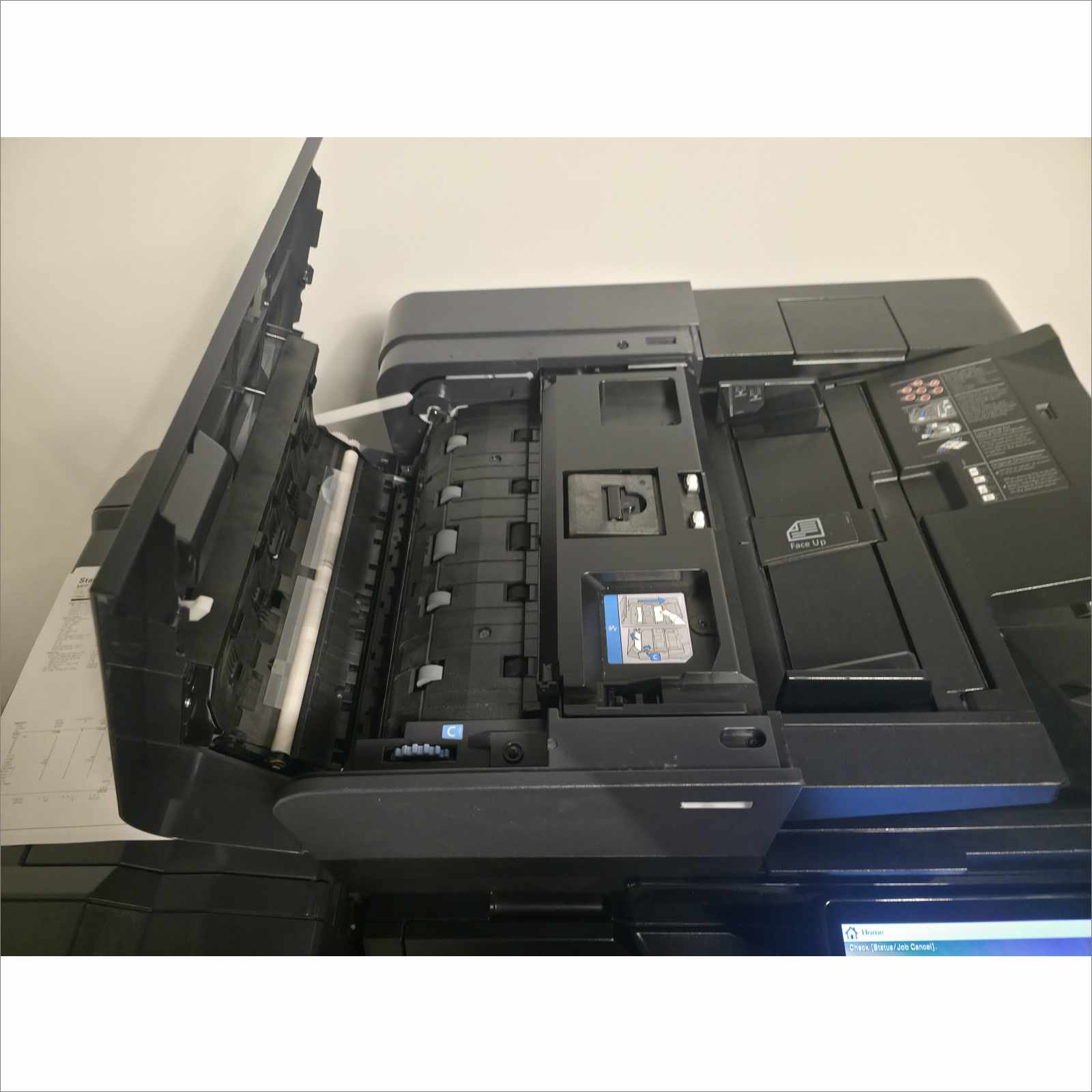 Kyocera TaskAlfa 5053ci A3 Color Laser MFP Copier Printer Scanner 50 ppm – w/ DF-7120 Finisher, PF-7110 Paper Feeder, DP-7160 Scanner