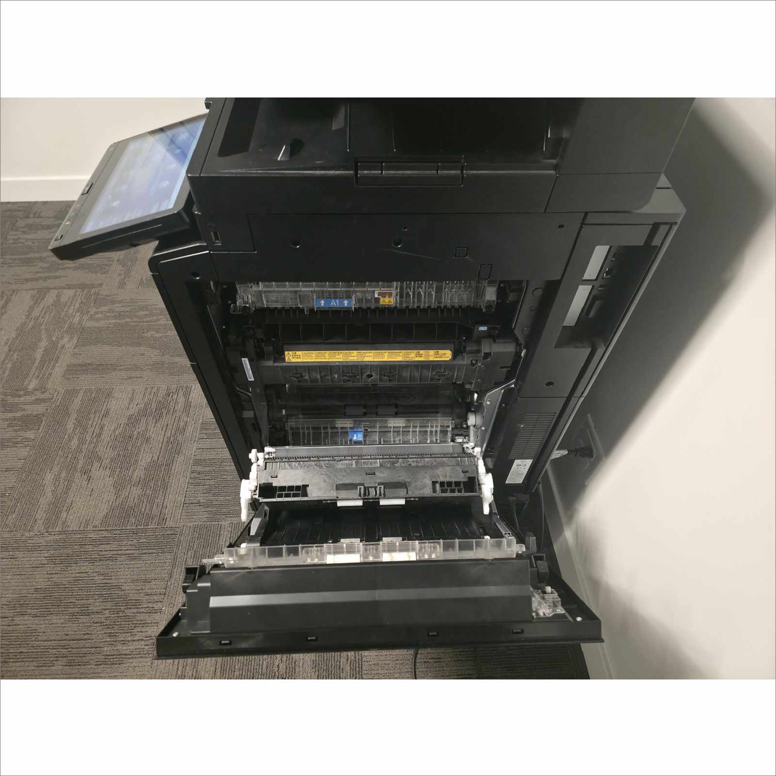 Kyocera TaskAlfa 5053ci A3 Color Laser MFP Copier Printer Scanner 50 ppm – w/ DF-7120 Finisher, PF-7110 Paper Feeder, DP-7160 Scanner