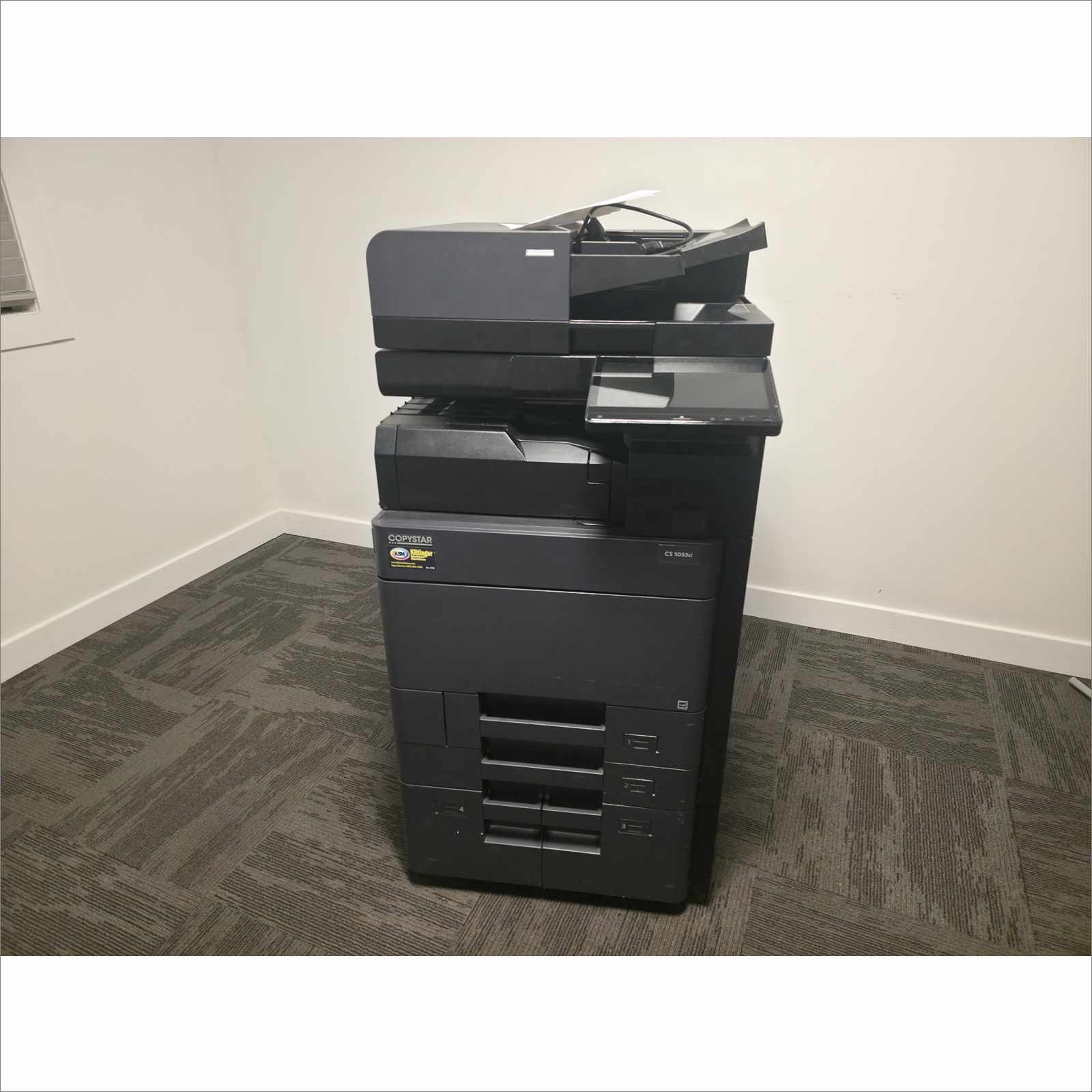 Kyocera TaskAlfa 5053ci A3 Color Laser MFP Copier Printer Scanner 50 ppm – w/ DF-7120 Finisher, PF-7110 Paper Feeder, DP-7160 Scanner - Image 9
