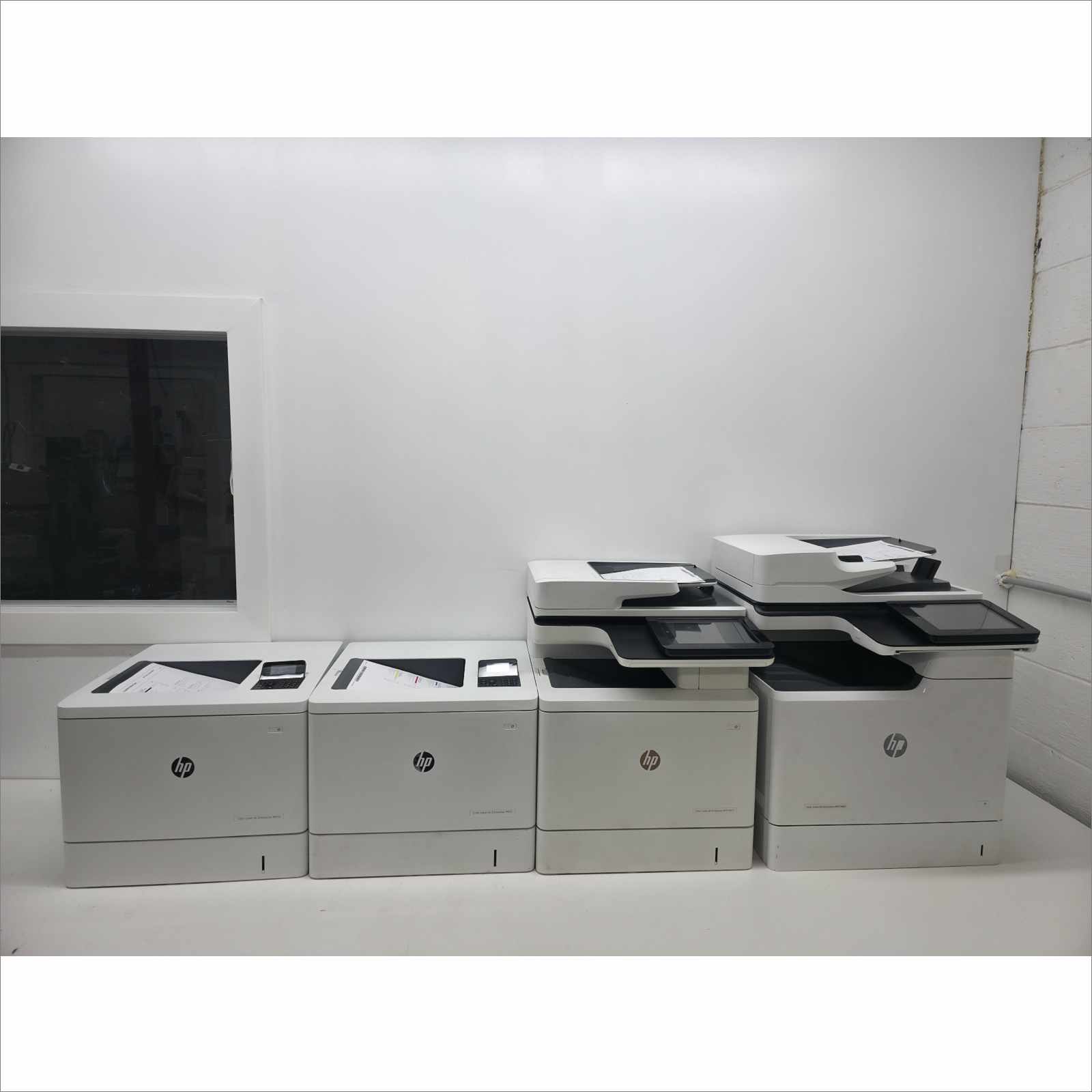 Pallet of 14x Tested Color Laser Printers – HP LaserJet Enterprise / Pro / Ricoh – Working Lot