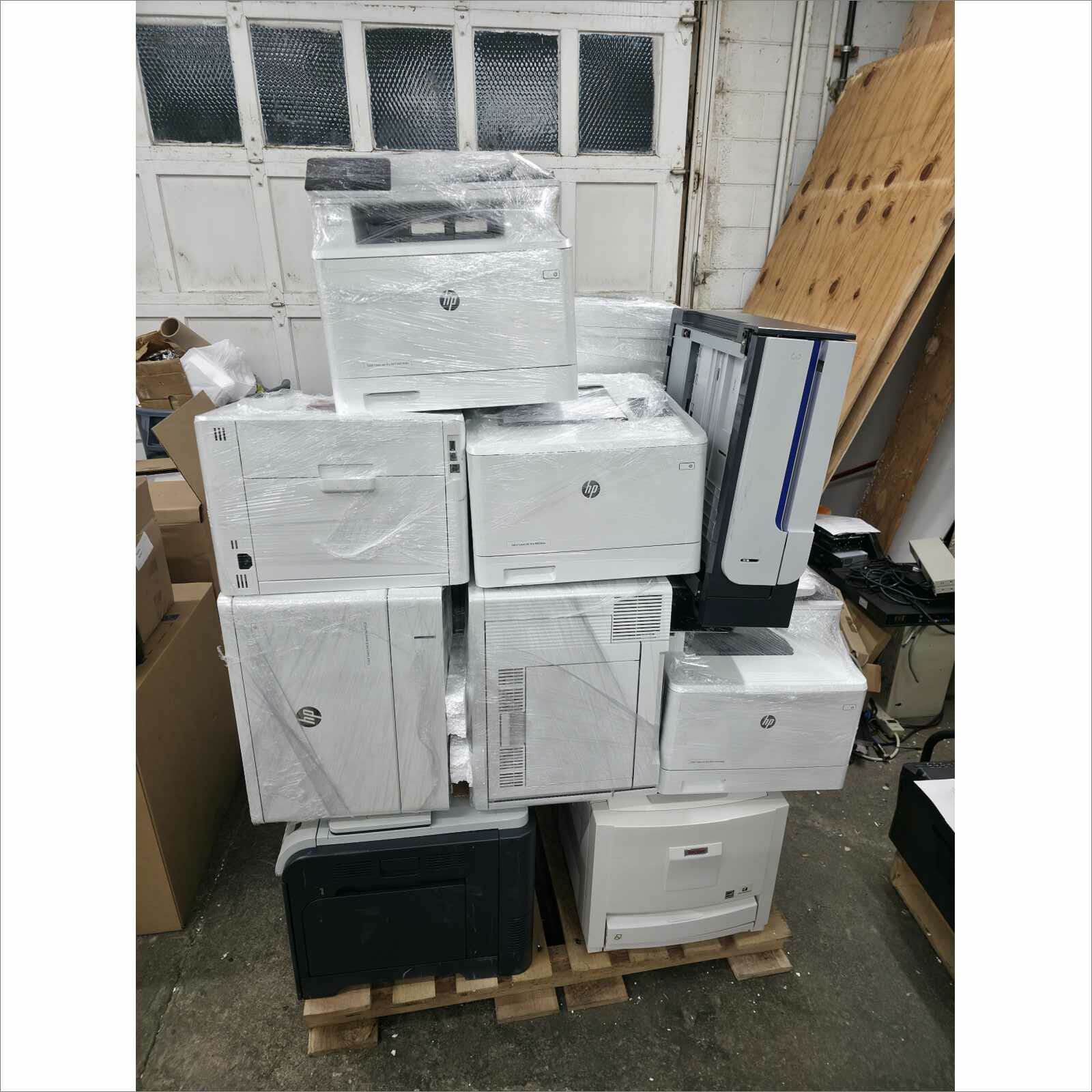 Pallet of 14x Tested Color Laser Printers – HP LaserJet Enterprise / Pro / Ricoh – Working Lot