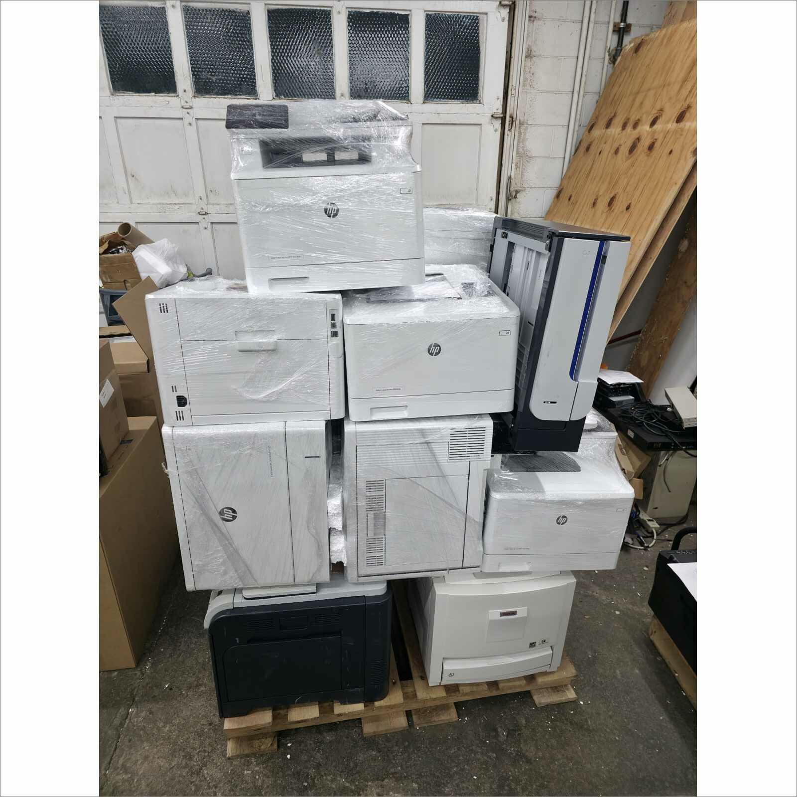Pallet of 14x Tested Color Laser Printers – HP LaserJet Enterprise / Pro / Ricoh – Working Lot