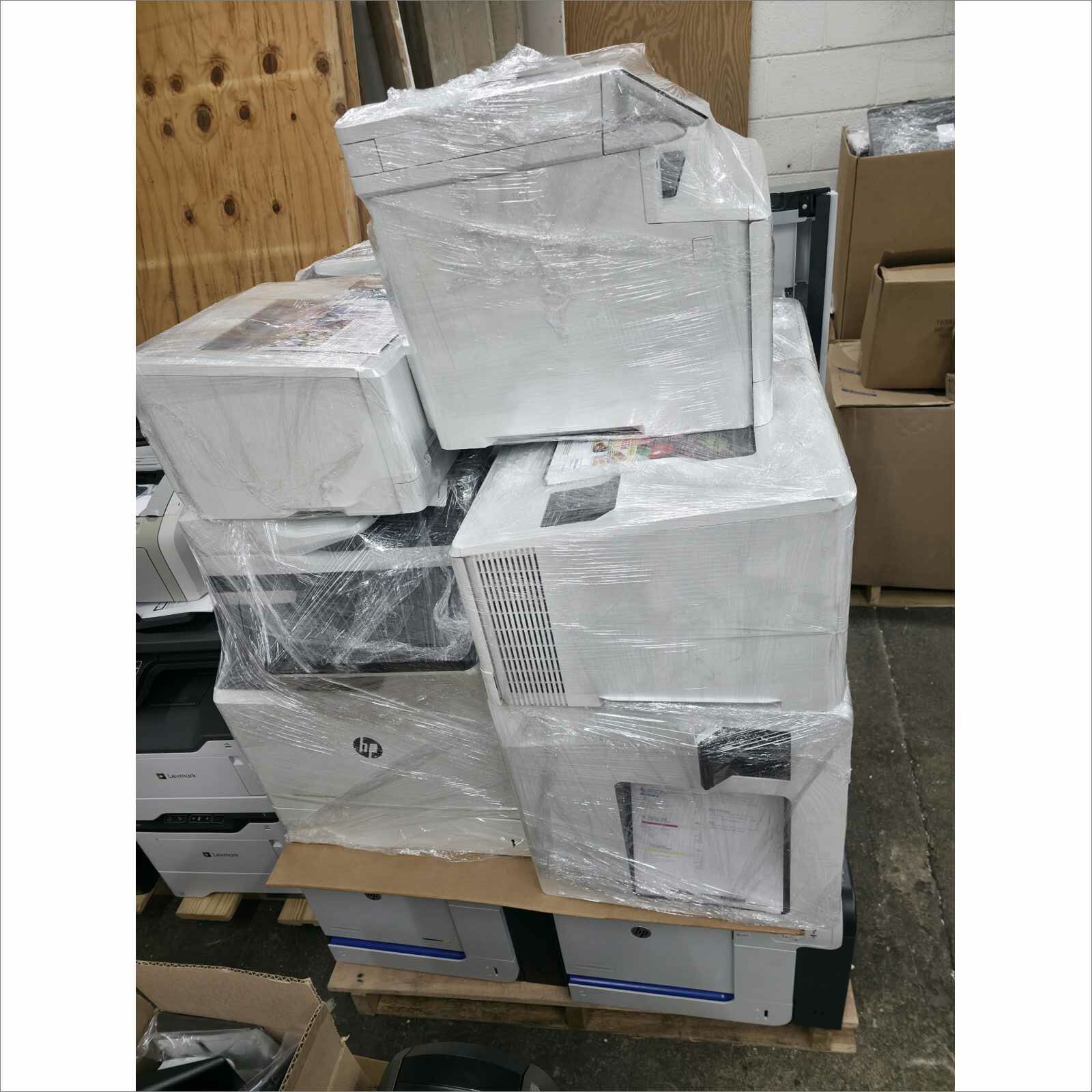Pallet of 14x Tested Color Laser Printers – HP LaserJet Enterprise / Pro / Ricoh – Working Lot