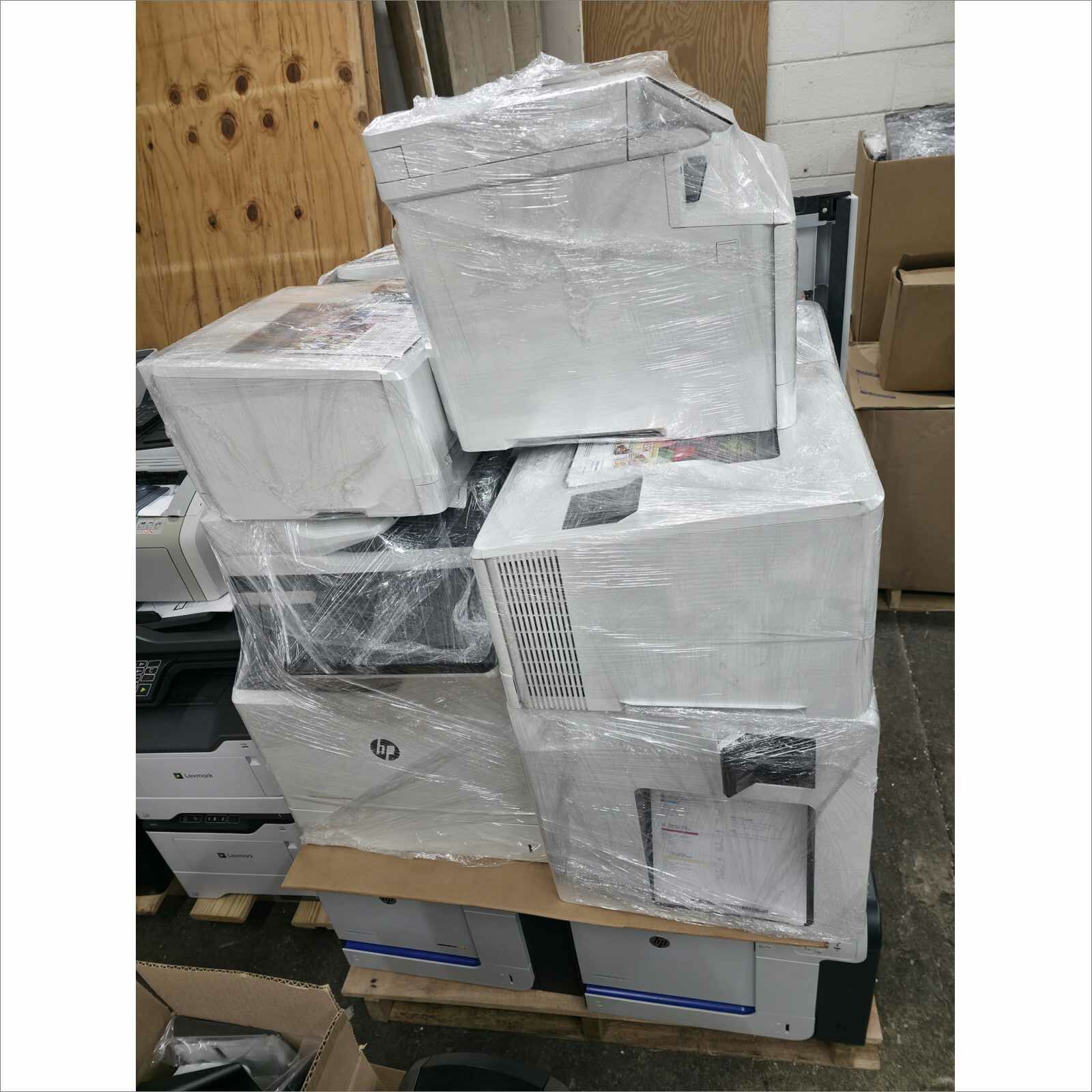 Pallet of 14x Tested Color Laser Printers – HP LaserJet Enterprise / Pro / Ricoh – Working Lot