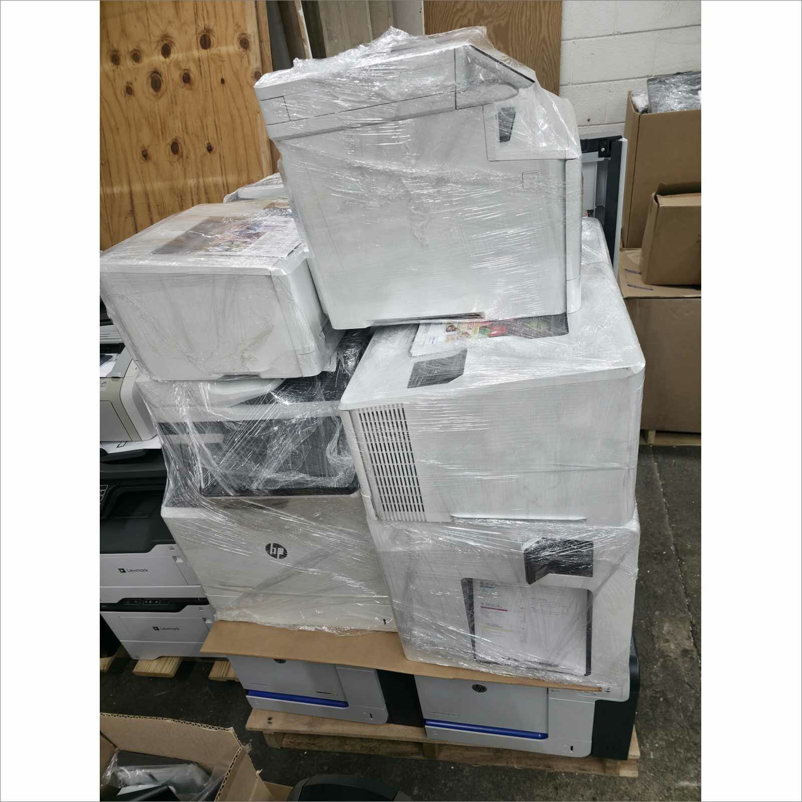 Pallet of 14x Tested Color Laser Printers – HP LaserJet Enterprise / Pro / Ricoh – Working Lot