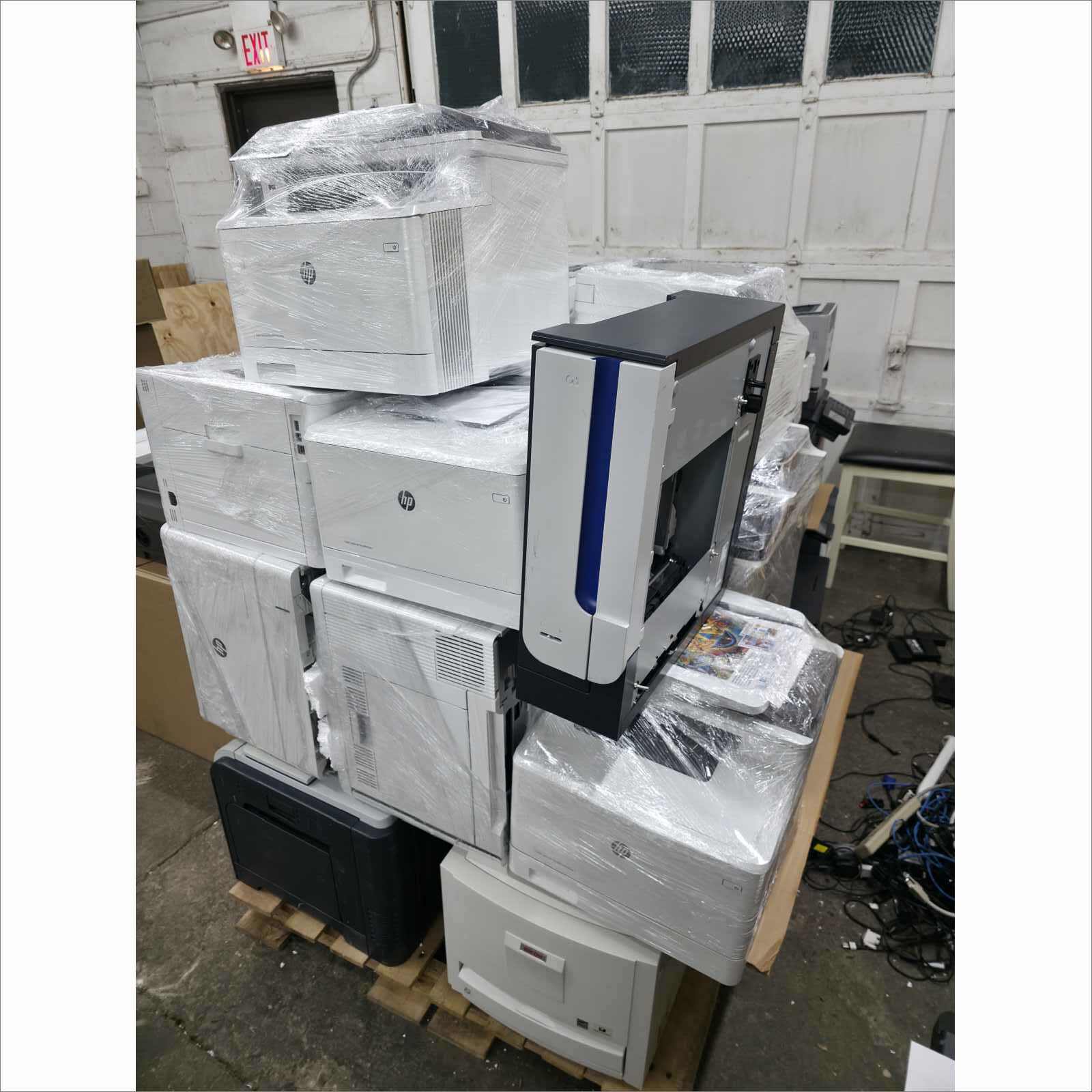 Pallet of 14x Tested Color Laser Printers – HP LaserJet Enterprise / Pro / Ricoh – Working Lot
