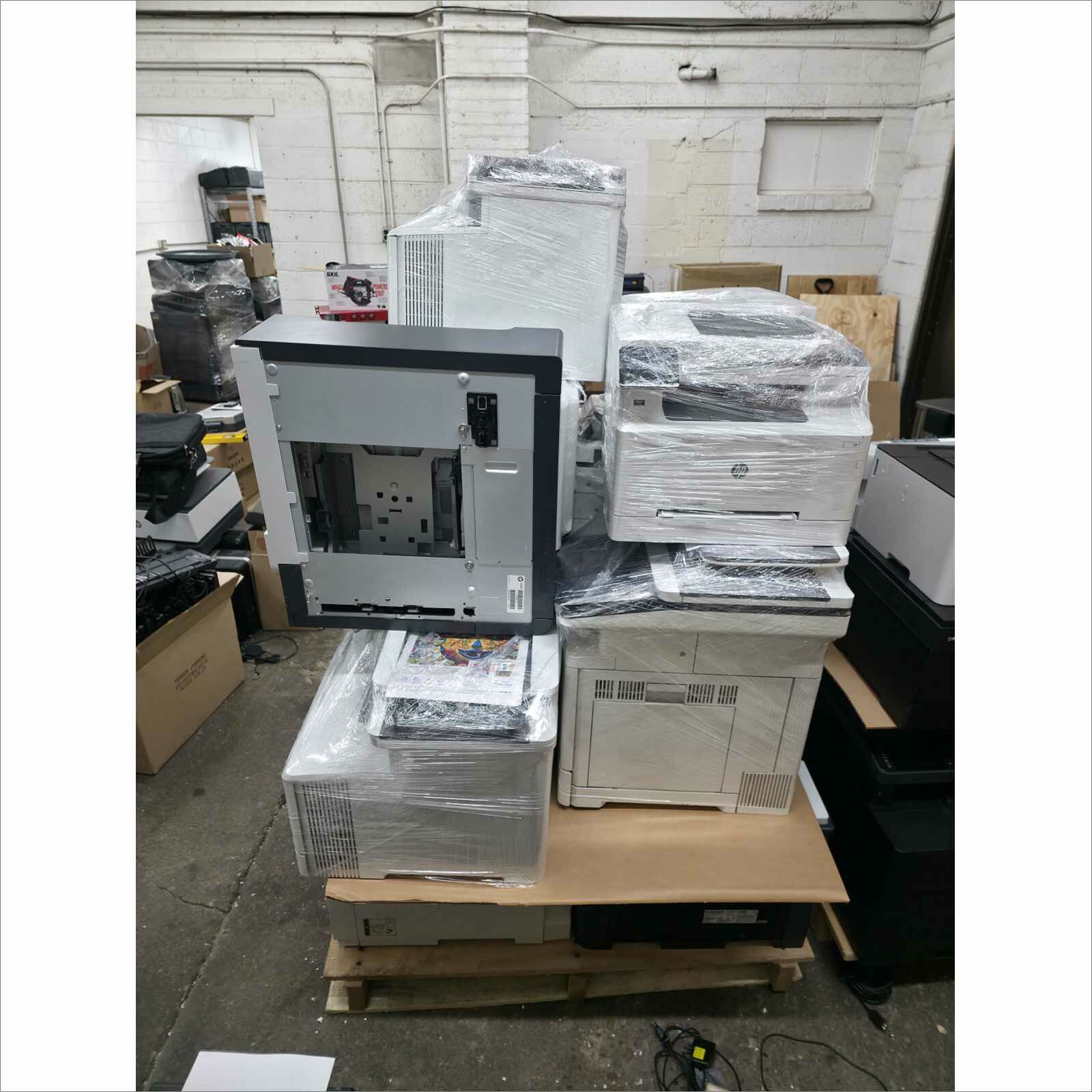 Pallet of 14x Tested Color Laser Printers – HP LaserJet Enterprise / Pro / Ricoh – Working Lot