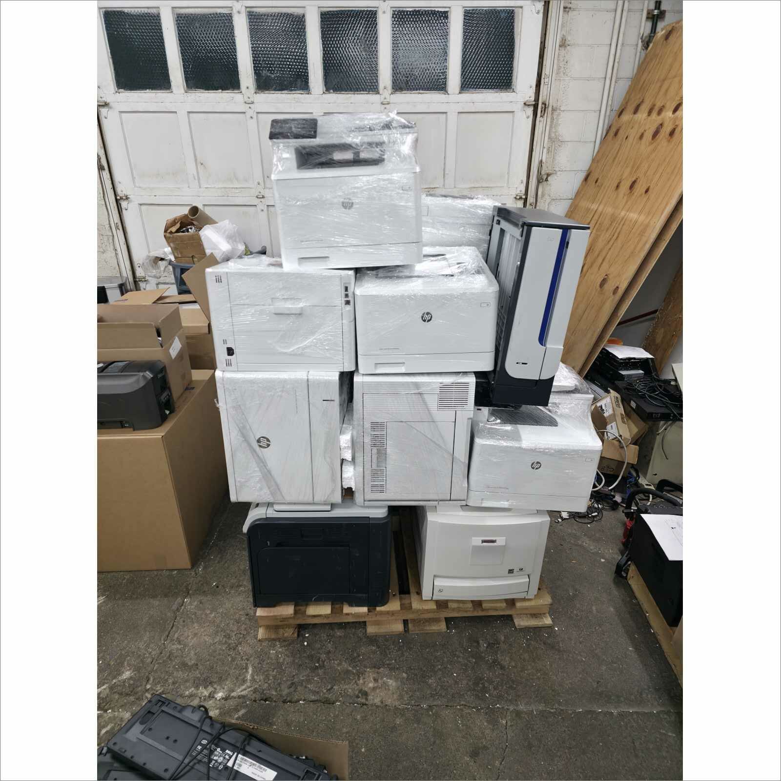 Pallet of 14x Tested Color Laser Printers – HP LaserJet Enterprise / Pro / Ricoh – Working Lot