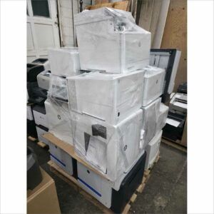Pallet of 14x Tested Color Laser Printers – HP LaserJet Enterprise / Pro / Ricoh – Working Lot