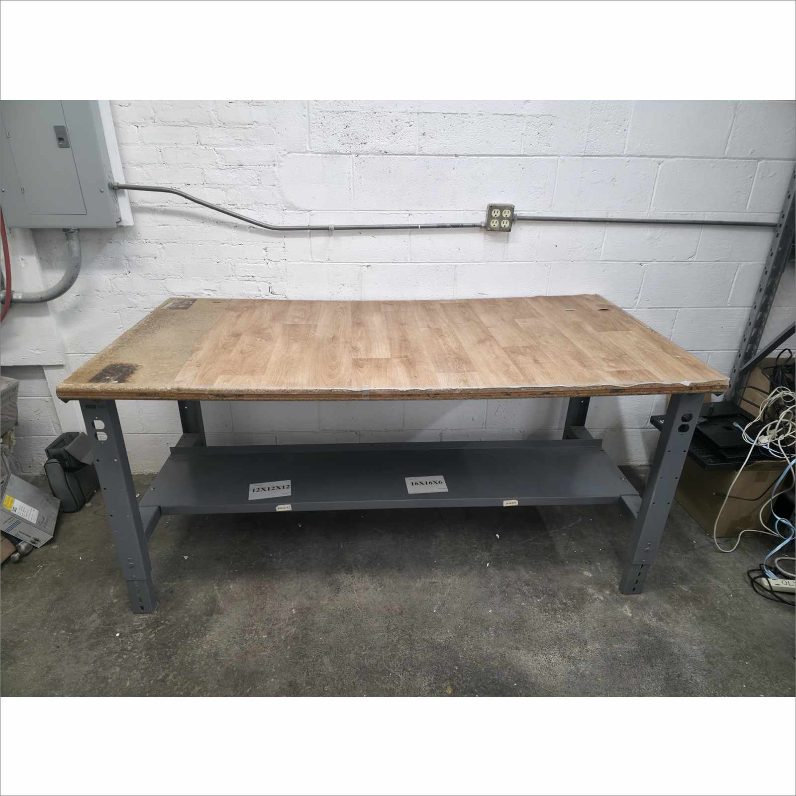 ULINE Industrial Packing Table 72x36 Composite Wood Top Heavy-Duty Workbench