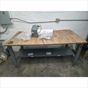 ULINE 72x36 Packing Table w/ Air Cushion Machine & 2 Bubble Wrap Rolls