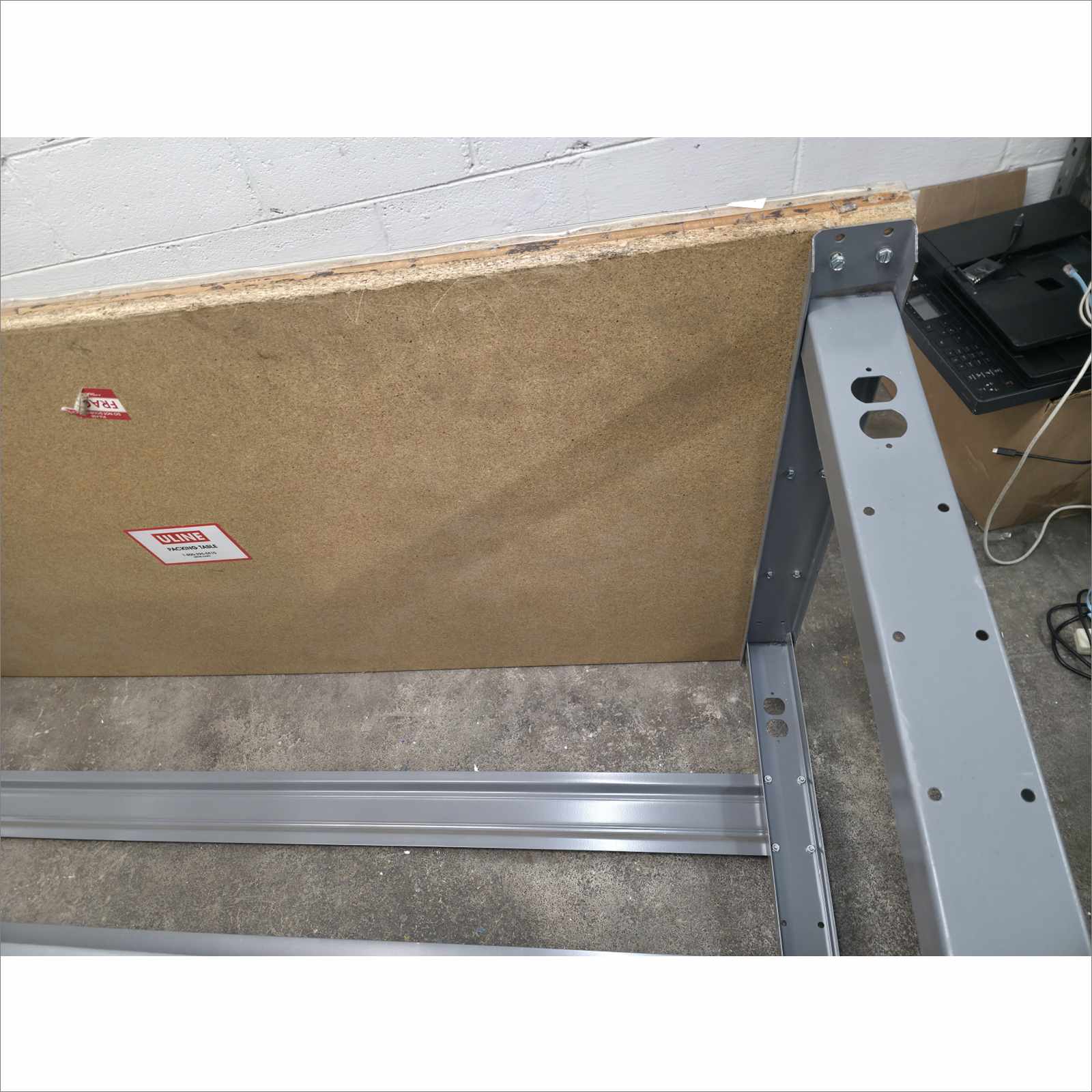 ULINE 72x36 Packing Table w/ Air Cushion Machine & 2 Bubble Wrap Rolls