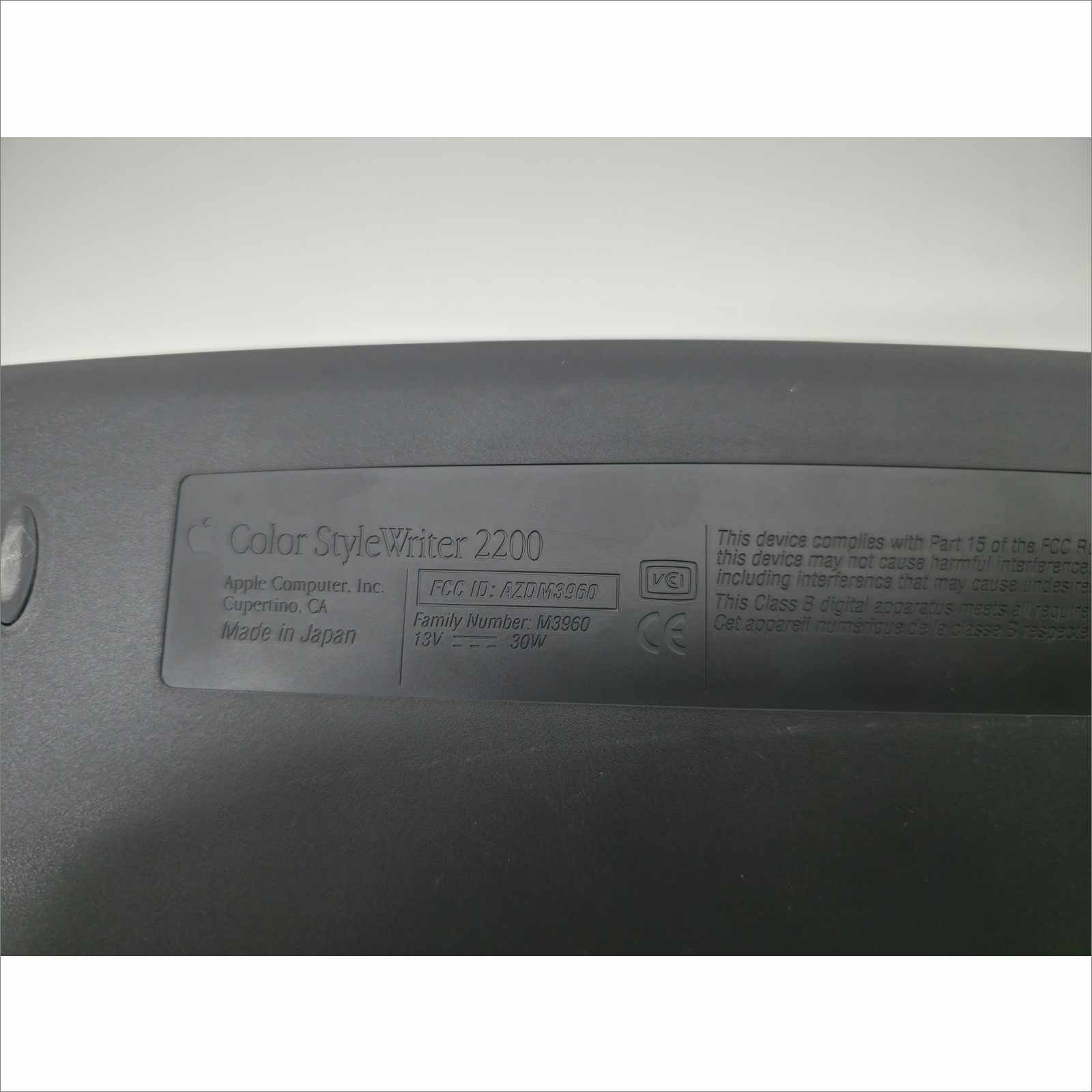 Apple Color StyleWriter 2200 Vintage Inkjet Printer - Power on test only